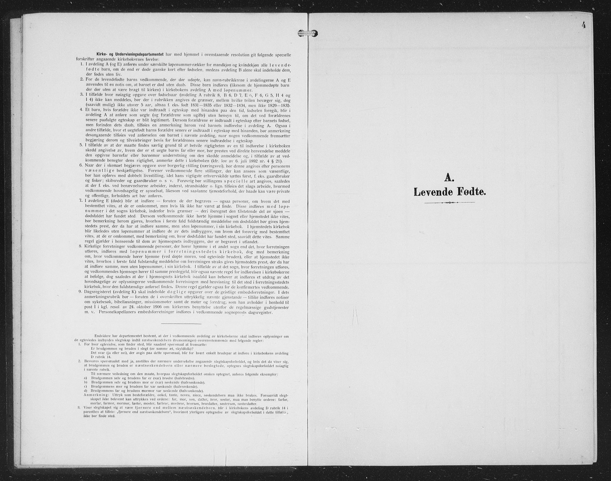 Voss sokneprestembete, SAB/A-79001/H/Hab: Parish register (copy) no. C 3, 1909-1920, p. 4