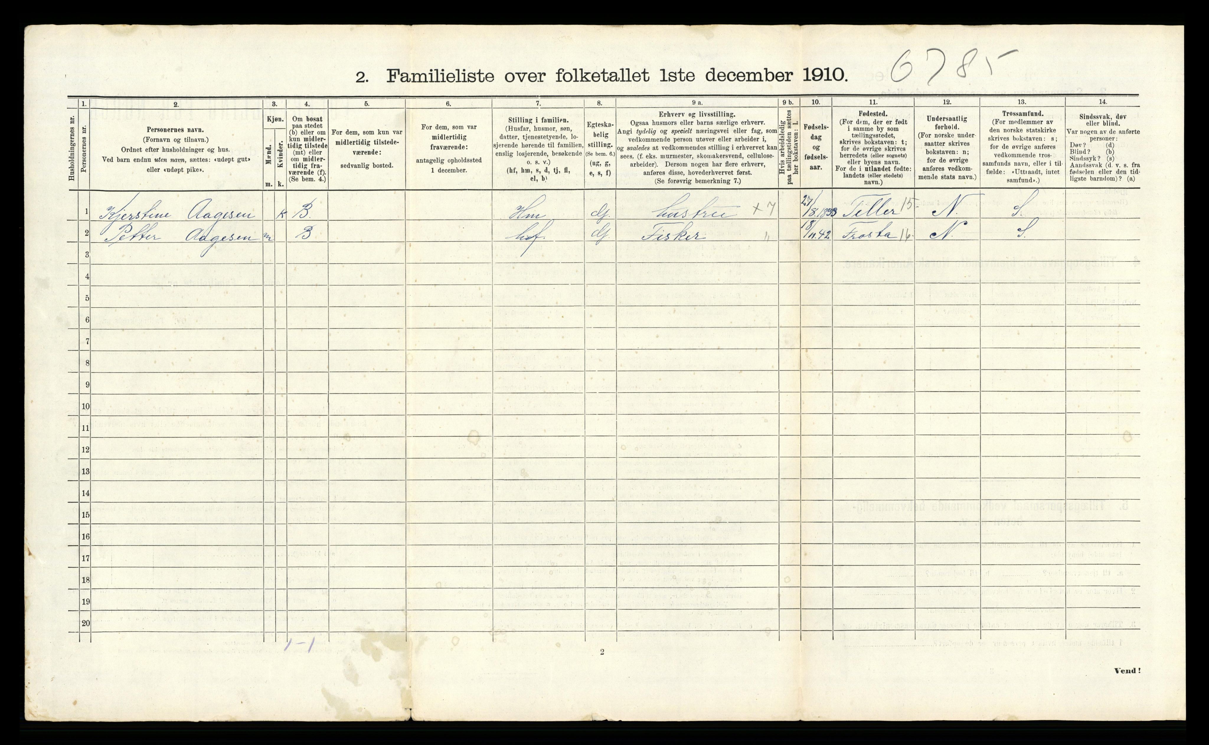 RA, 1910 census for Trondheim, 1910, p. 8258