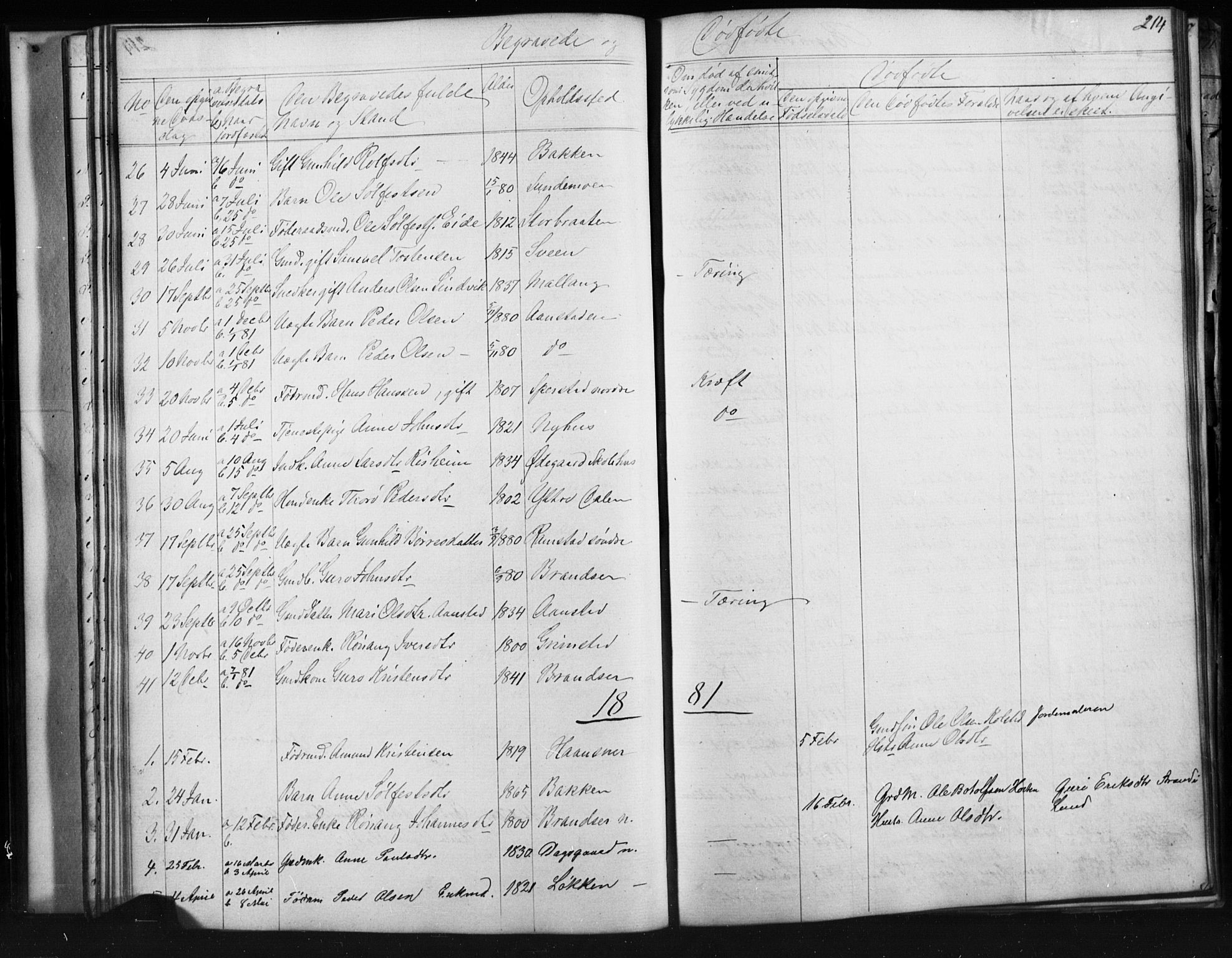 Skjåk prestekontor, SAH/PREST-072/H/Ha/Hab/L0001: Parish register (copy) no. 1, 1865-1893, p. 214