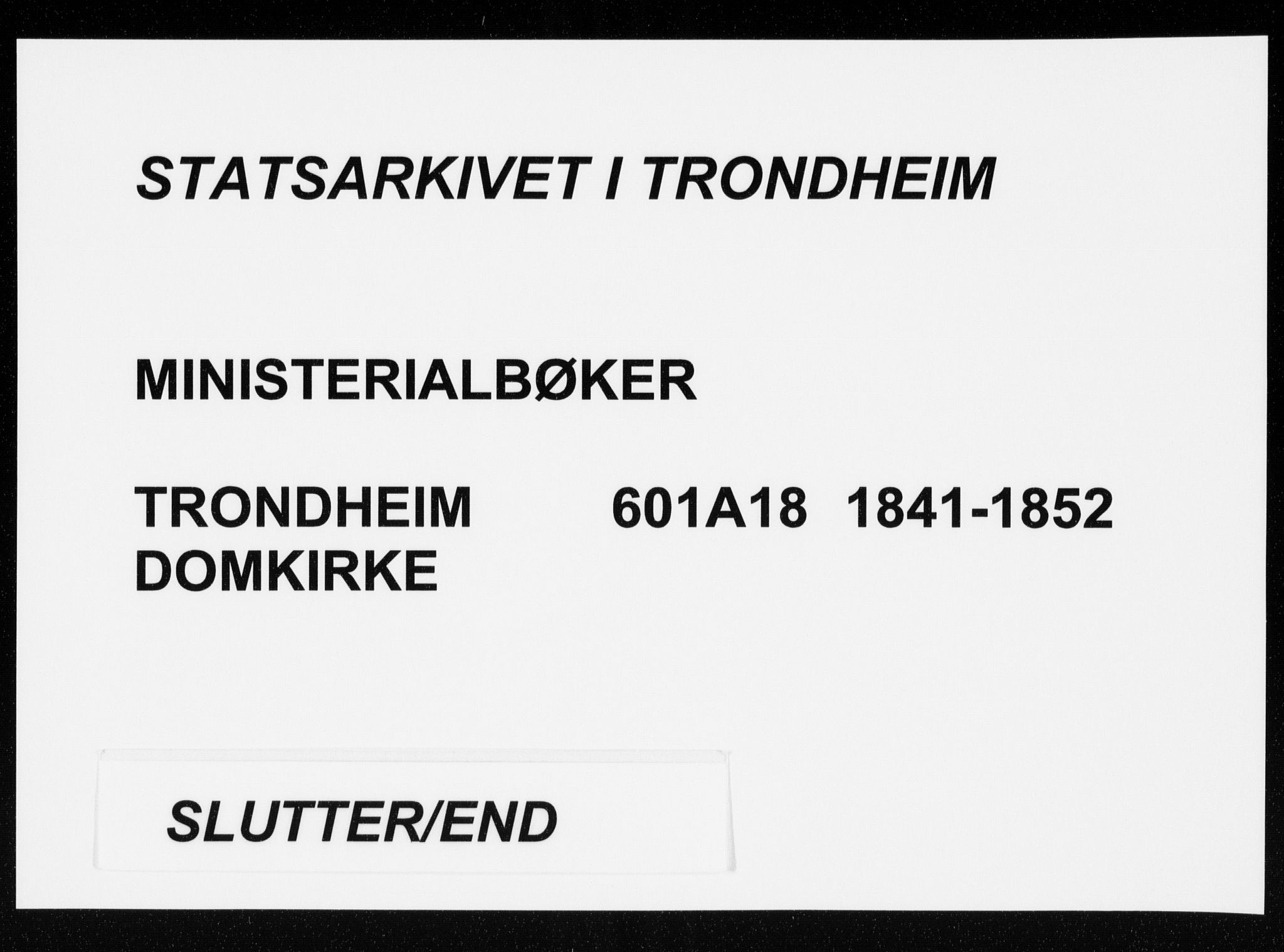 Ministerialprotokoller, klokkerbøker og fødselsregistre - Sør-Trøndelag, SAT/A-1456/601/L0050: Parish register (official) no. 601A18, 1841-1852