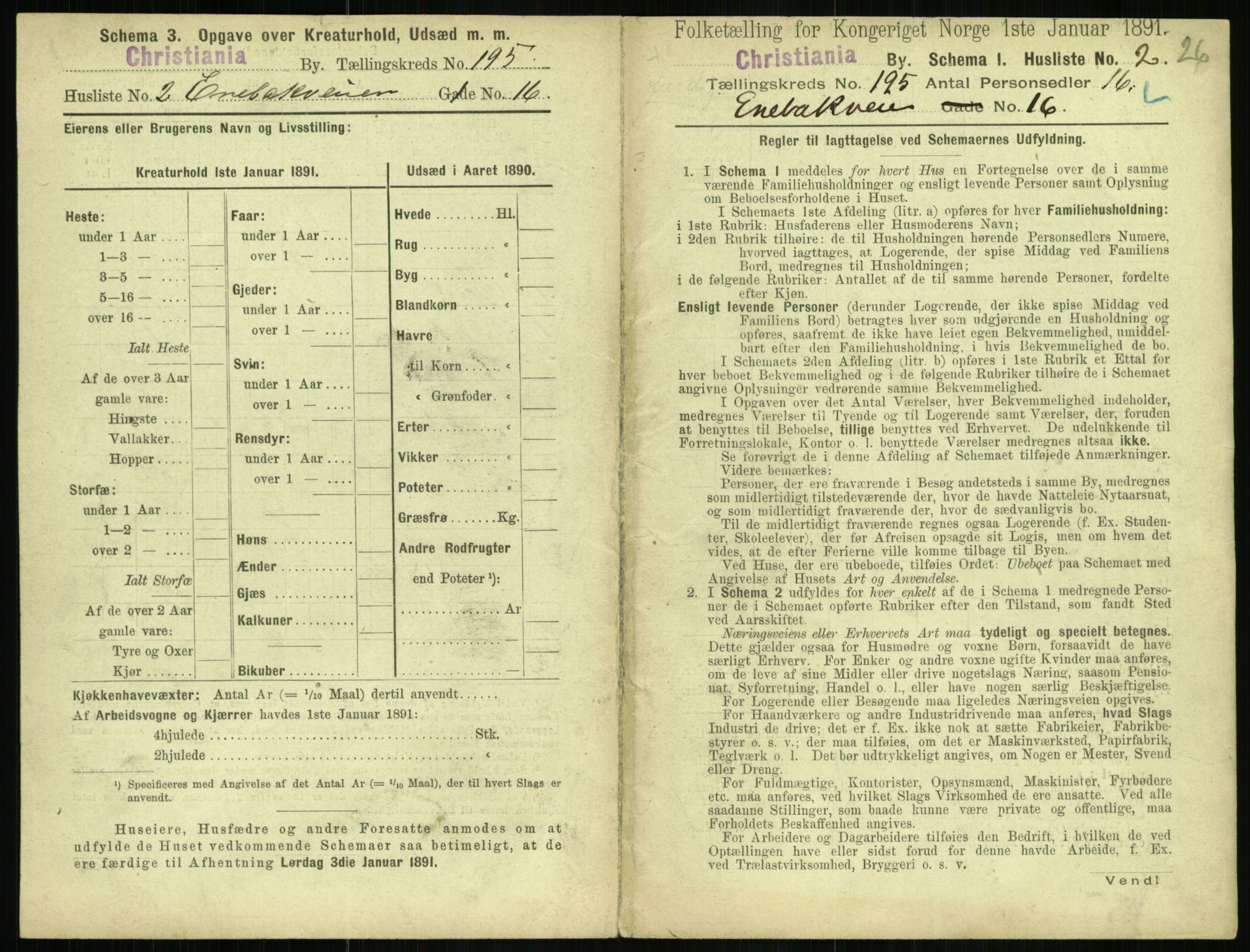 RA, 1891 census for 0301 Kristiania, 1891, p. 117444