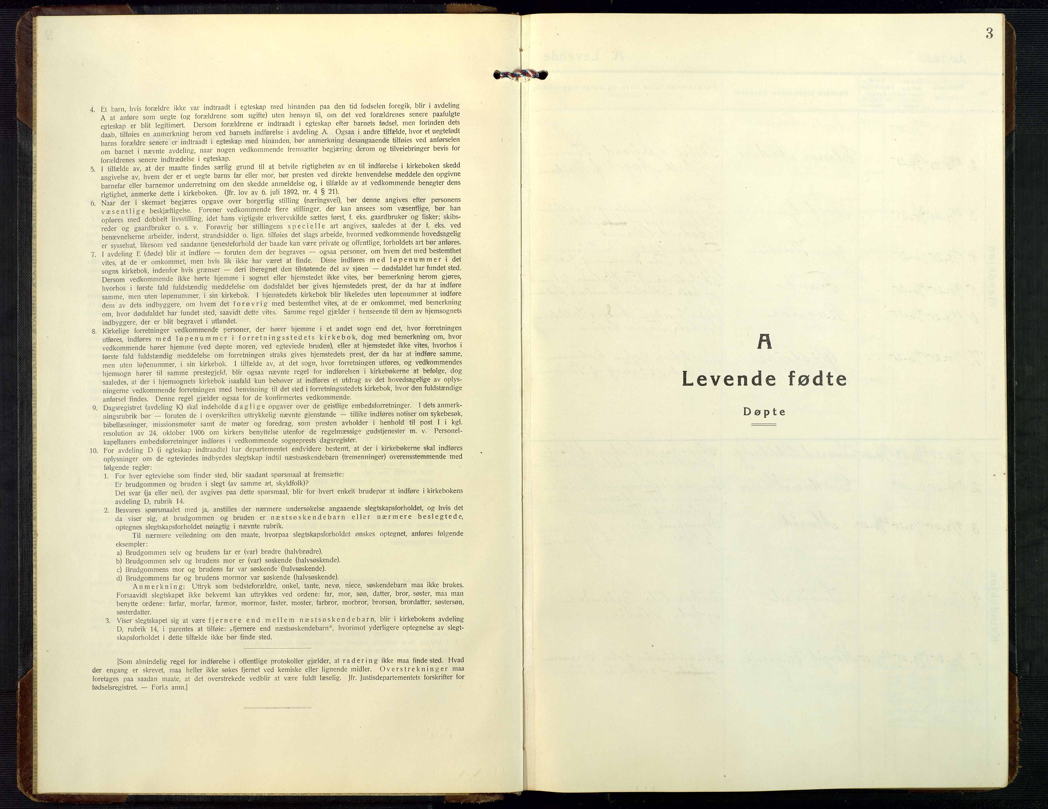 Dypvåg sokneprestkontor, SAK/1111-0007/F/Fb/Fbb/L0006: Parish register (copy) no. B 6, 1925-1954, p. 3