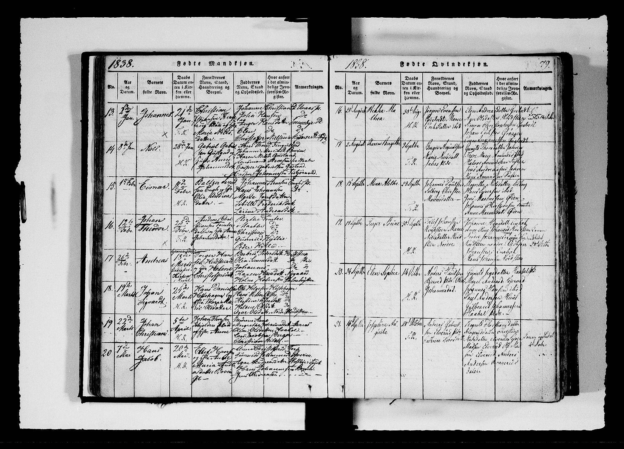 Hobøl prestekontor Kirkebøker, AV/SAO-A-2002/F/Fa/L0002: Parish register (official) no. I 2, 1814-1841, p. 79