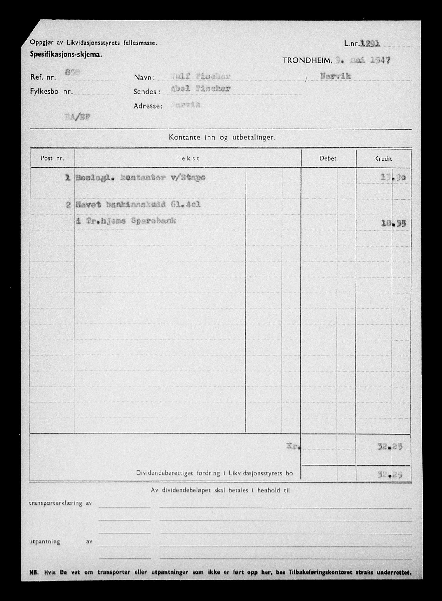 Justisdepartementet, Tilbakeføringskontoret for inndratte formuer, AV/RA-S-1564/H/Hc/Hcb/L0913: --, 1945-1947, p. 196