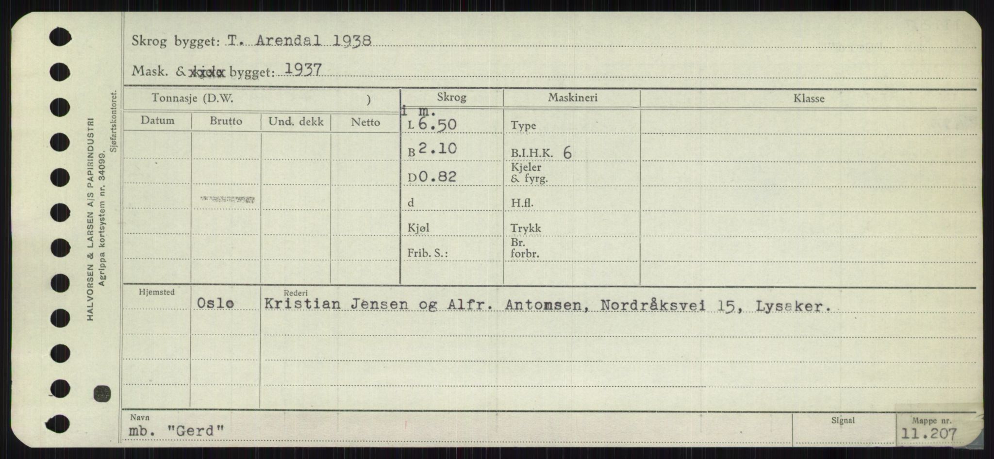 Sjøfartsdirektoratet med forløpere, Skipsmålingen, RA/S-1627/H/Ha/L0002/0002: Fartøy, Eik-Hill / Fartøy, G-Hill, p. 99