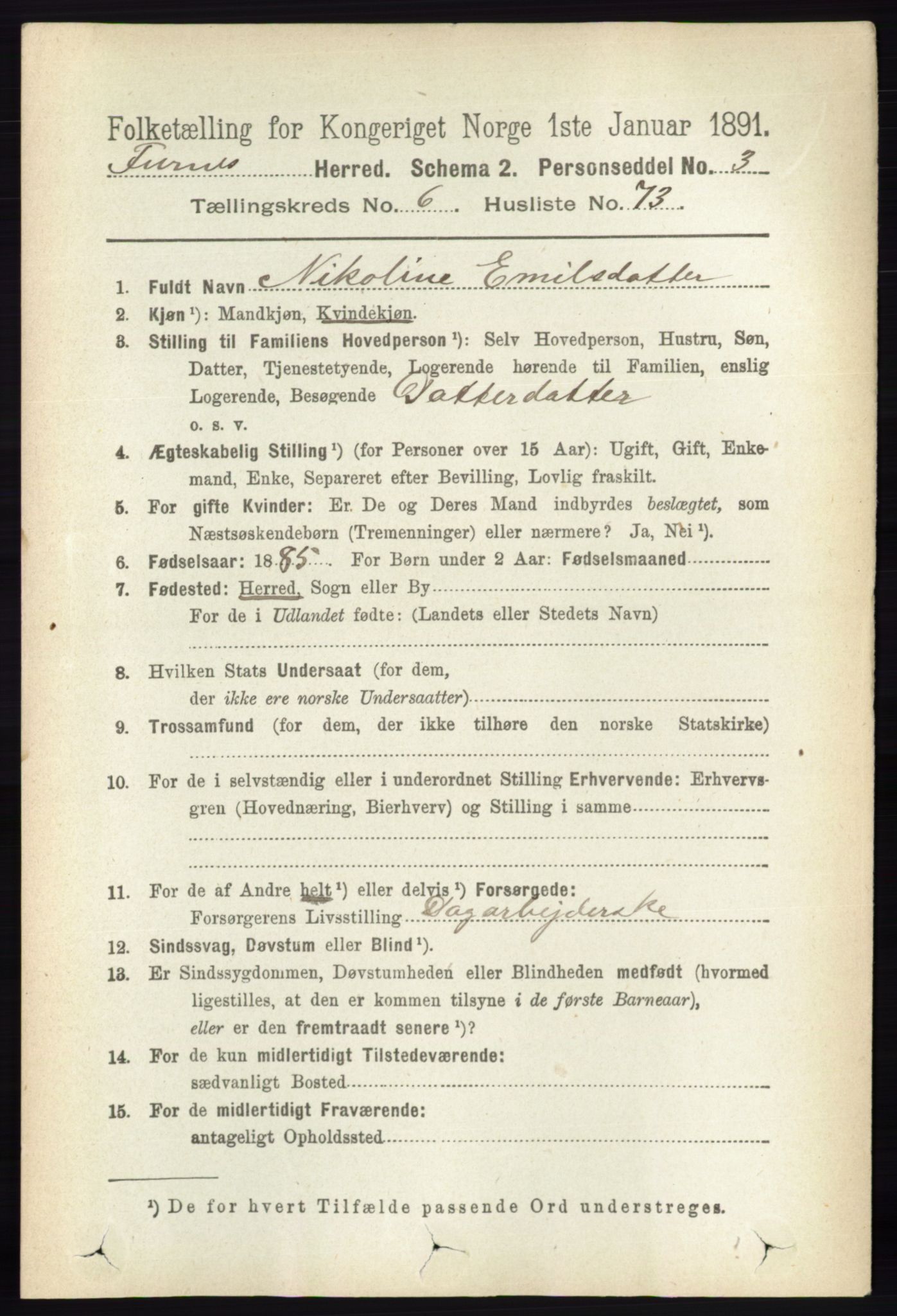 RA, Census 1891 for 0413 Furnes herred, 1891, p. 4453