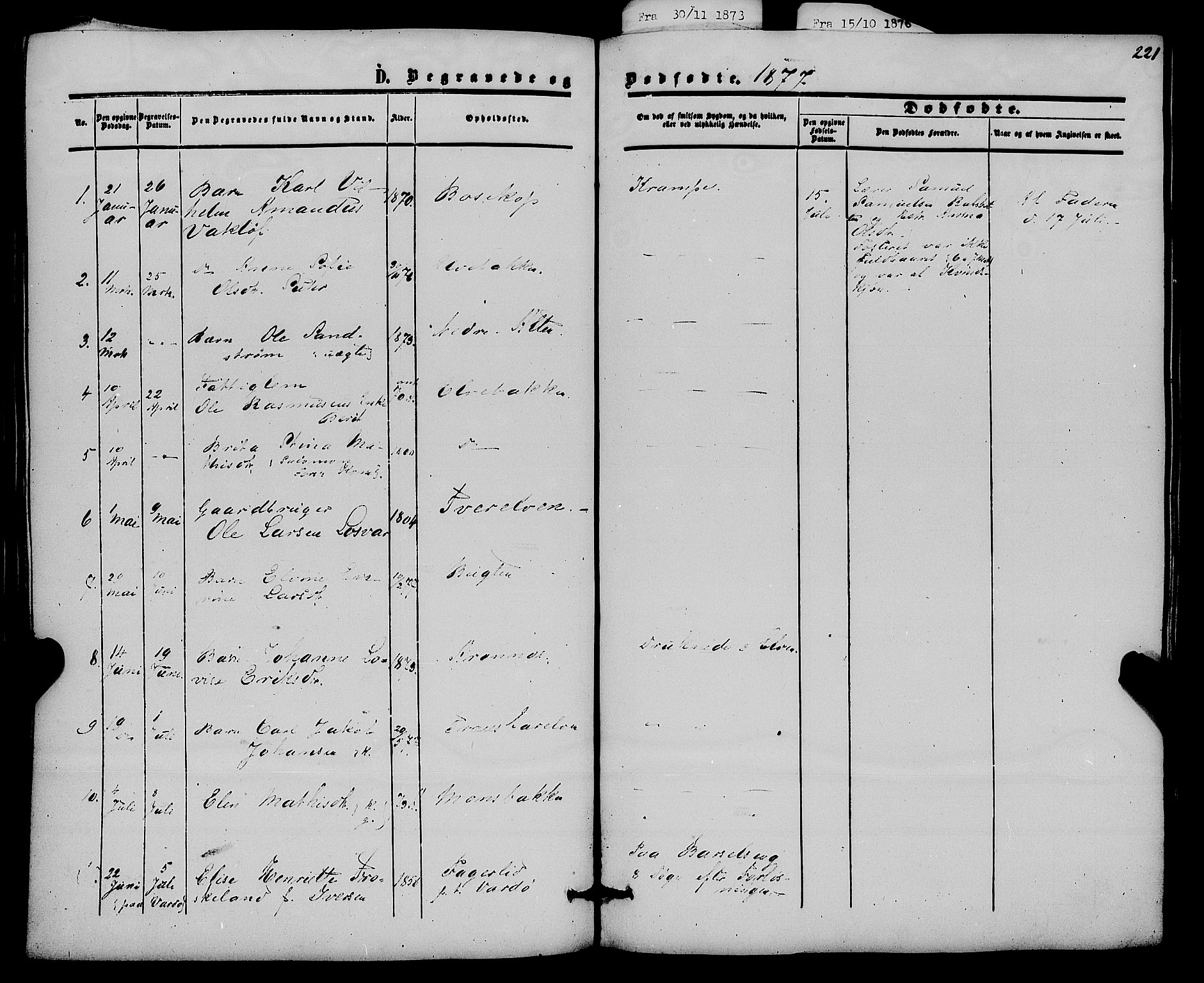 Alta sokneprestkontor, SATØ/S-1338/H/Ha/L0001.kirke: Parish register (official) no. 1, 1858-1878, p. 221