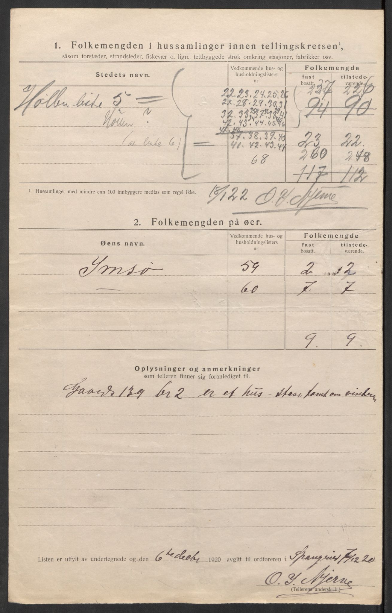 SAK, 1920 census for Spangereid, 1920, p. 27