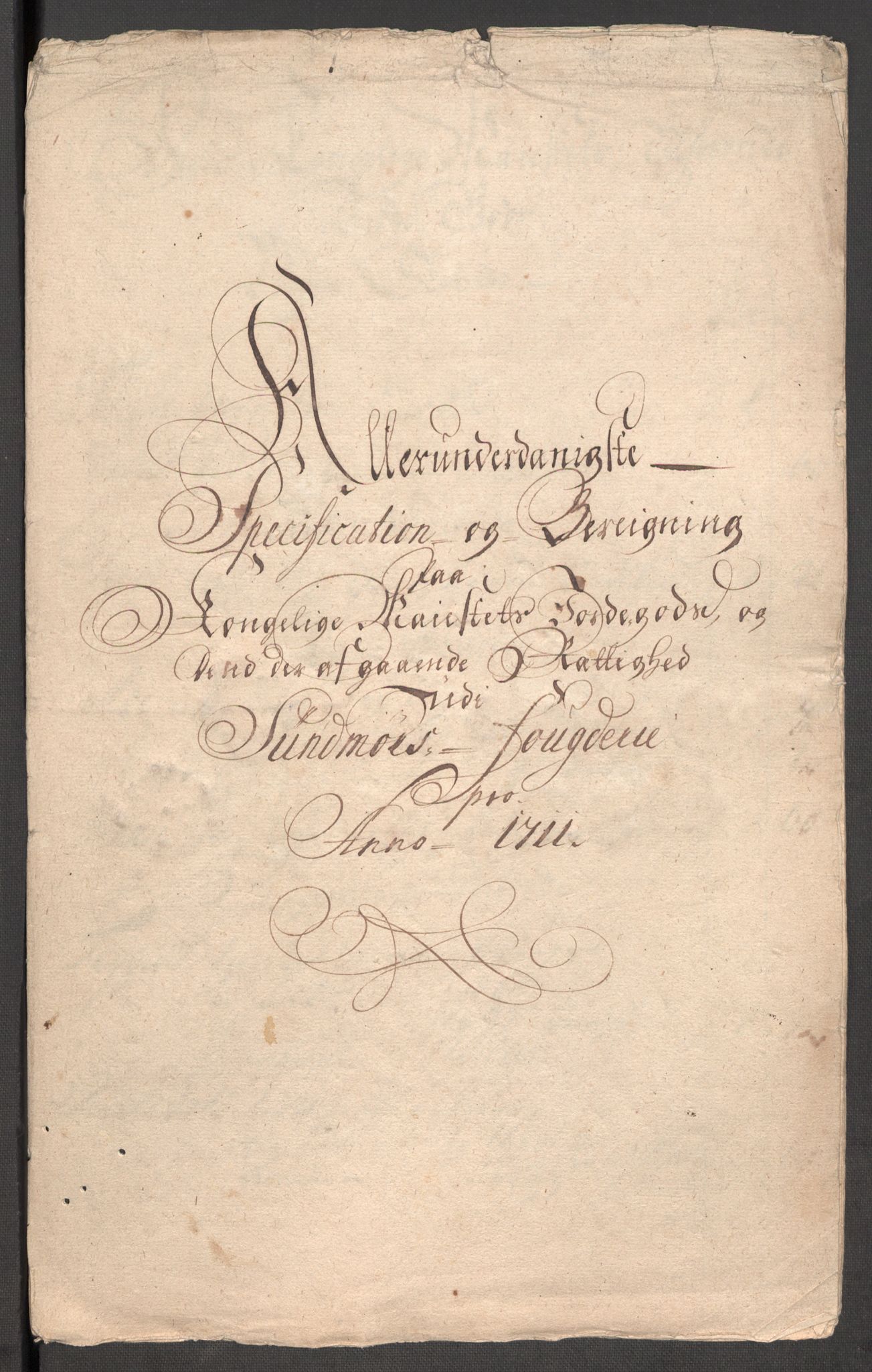 Rentekammeret inntil 1814, Reviderte regnskaper, Fogderegnskap, AV/RA-EA-4092/R54/L3564: Fogderegnskap Sunnmøre, 1711, p. 34