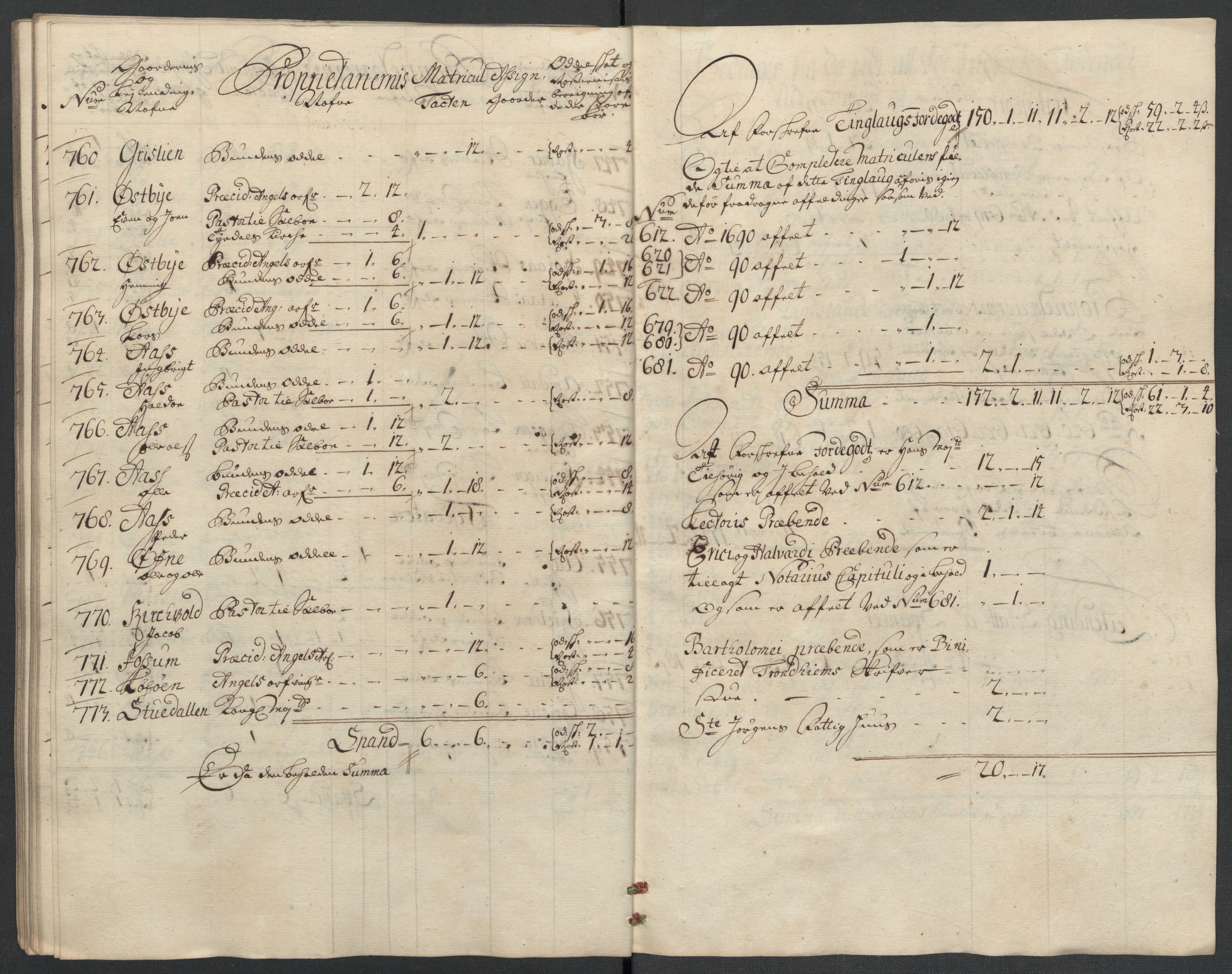 Rentekammeret inntil 1814, Reviderte regnskaper, Fogderegnskap, RA/EA-4092/R61/L4109: Fogderegnskap Strinda og Selbu, 1704-1706, p. 539