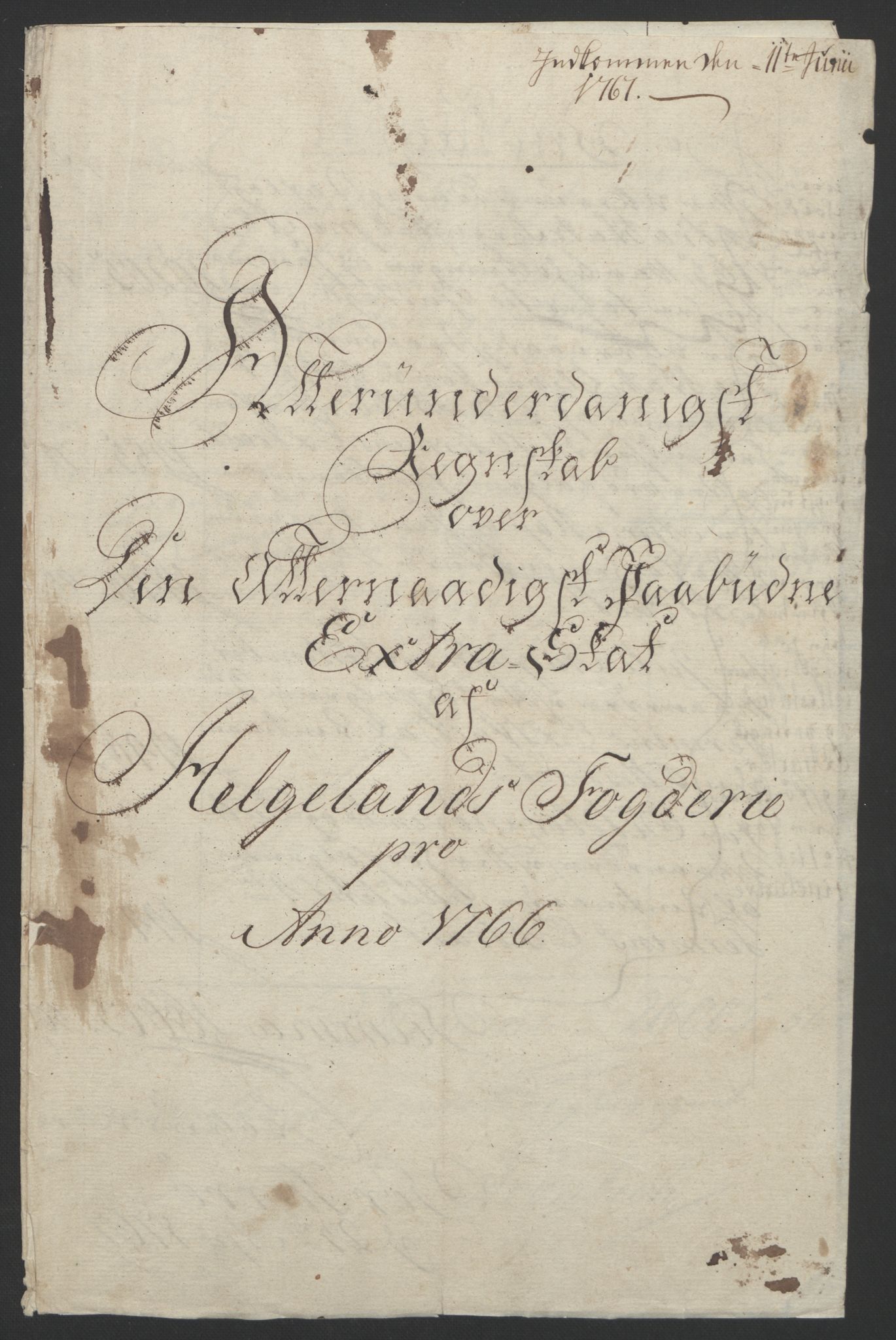 Rentekammeret inntil 1814, Reviderte regnskaper, Fogderegnskap, RA/EA-4092/R65/L4573: Ekstraskatten Helgeland, 1762-1772, p. 116