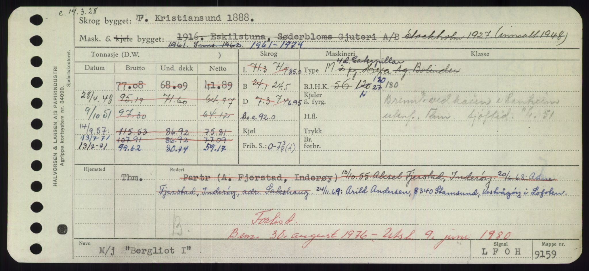 Sjøfartsdirektoratet med forløpere, Skipsmålingen, RA/S-1627/H/Hd/L0003: Fartøy, B-Bev, p. 813