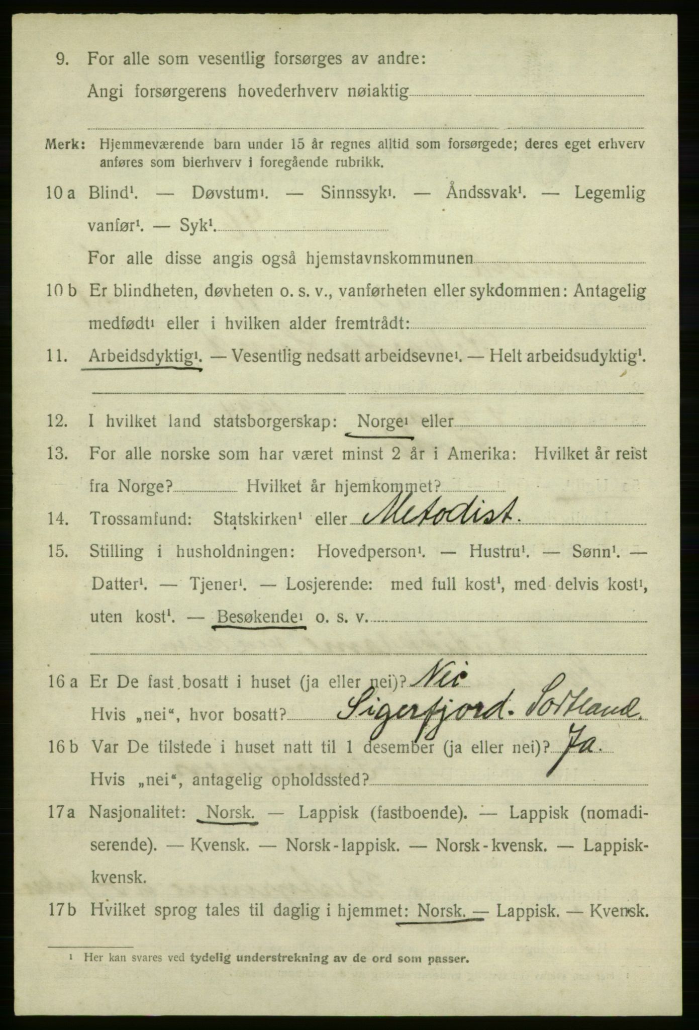 SATØ, 1920 census for Talvik, 1920, p. 5425