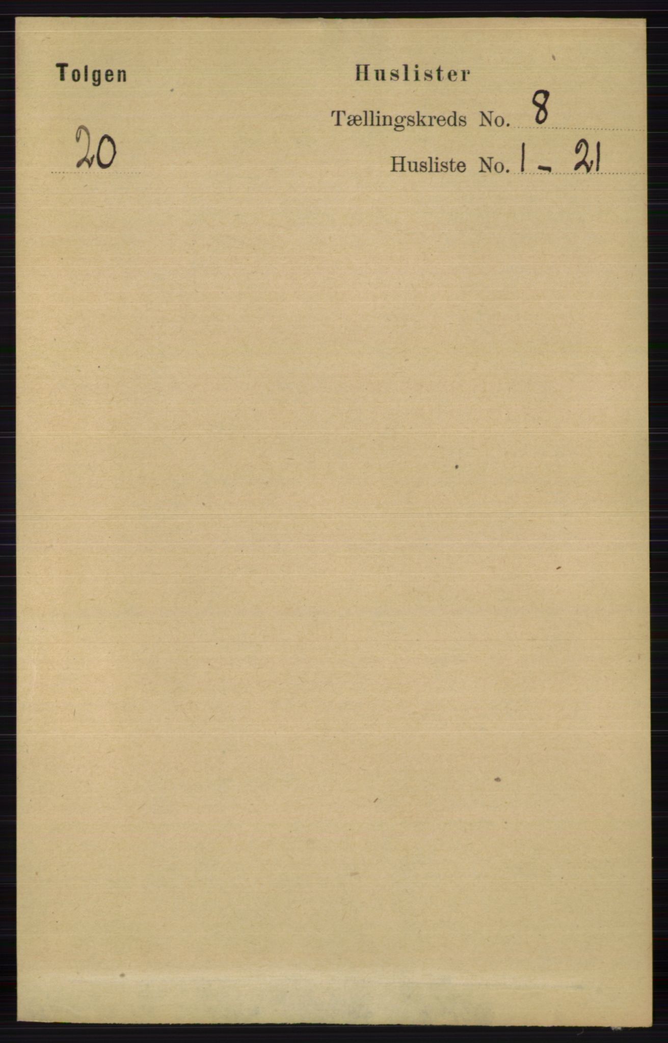 RA, 1891 census for 0436 Tolga, 1891, p. 2336