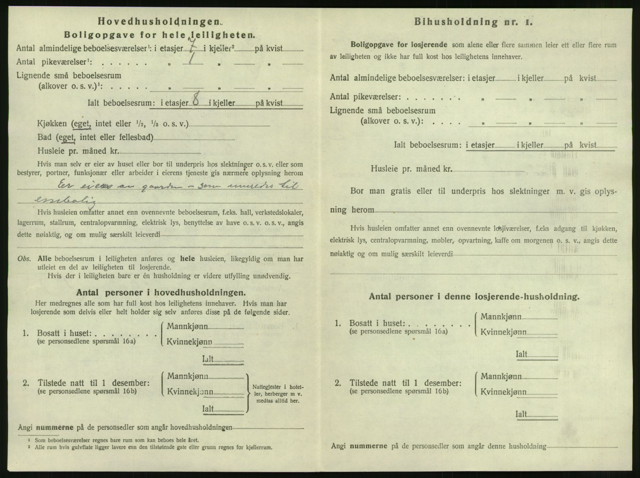 SAT, 1920 census for Steinkjer, 1920, p. 1431