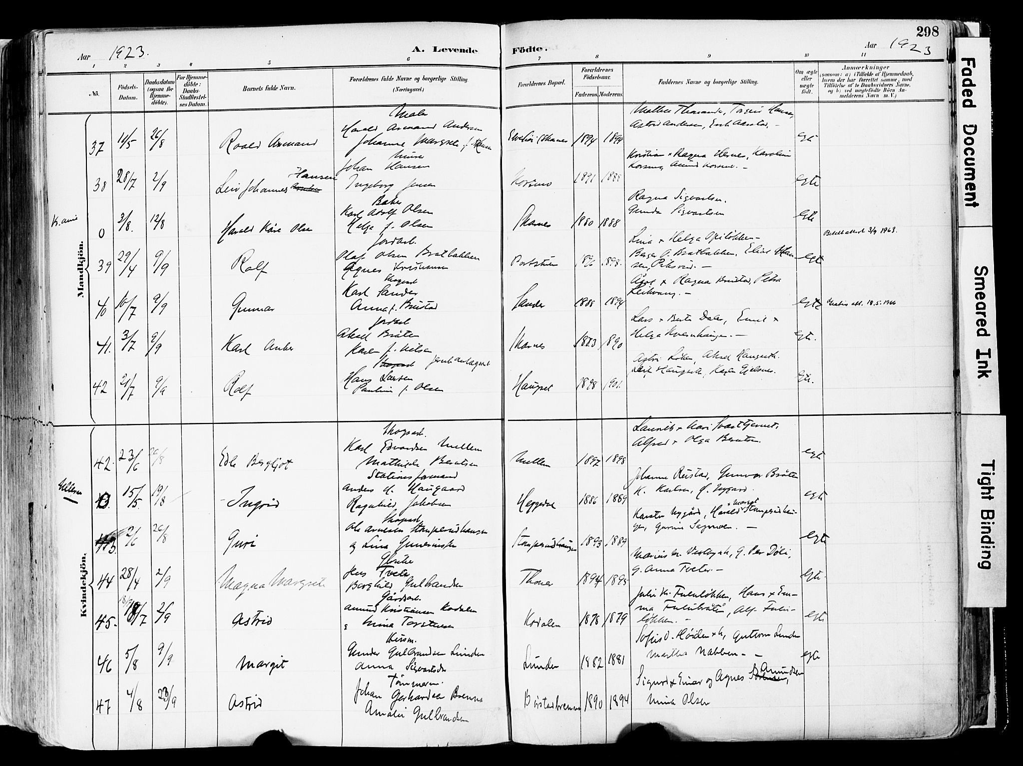 Sør-Odal prestekontor, SAH/PREST-030/H/Ha/Haa/L0006: Parish register (official) no. 6, 1886-1931, p. 298