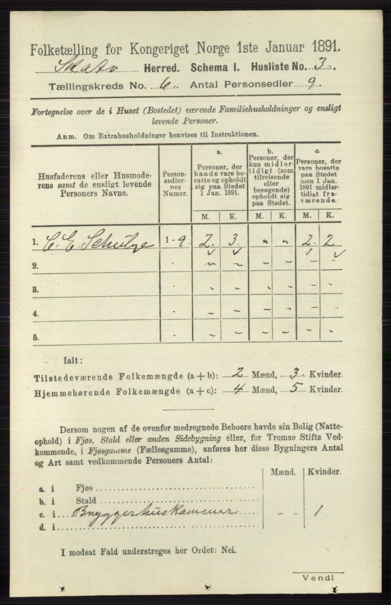 RA, 1891 census for 0815 Skåtøy, 1891, p. 2882