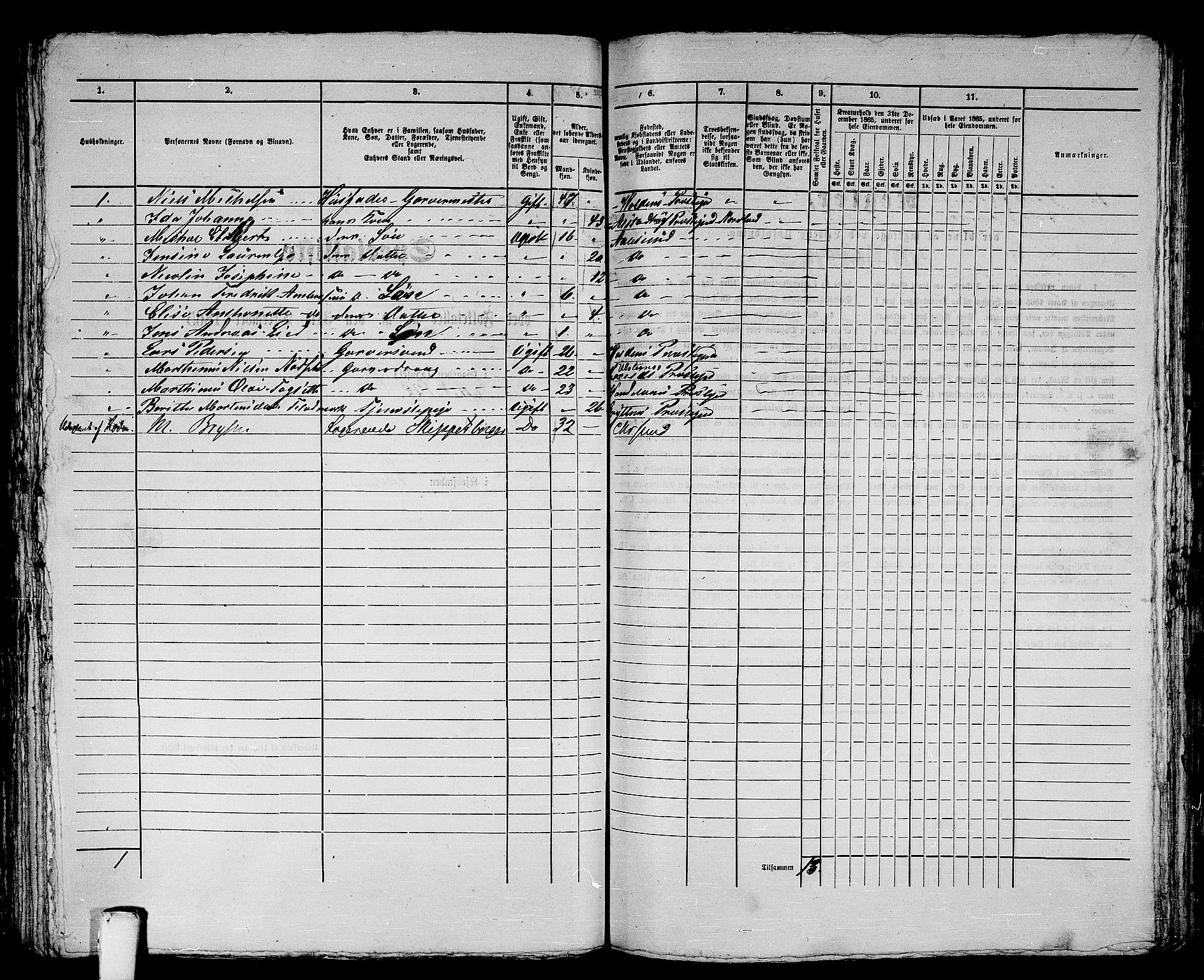 RA, 1865 census for Ålesund, 1865, p. 334