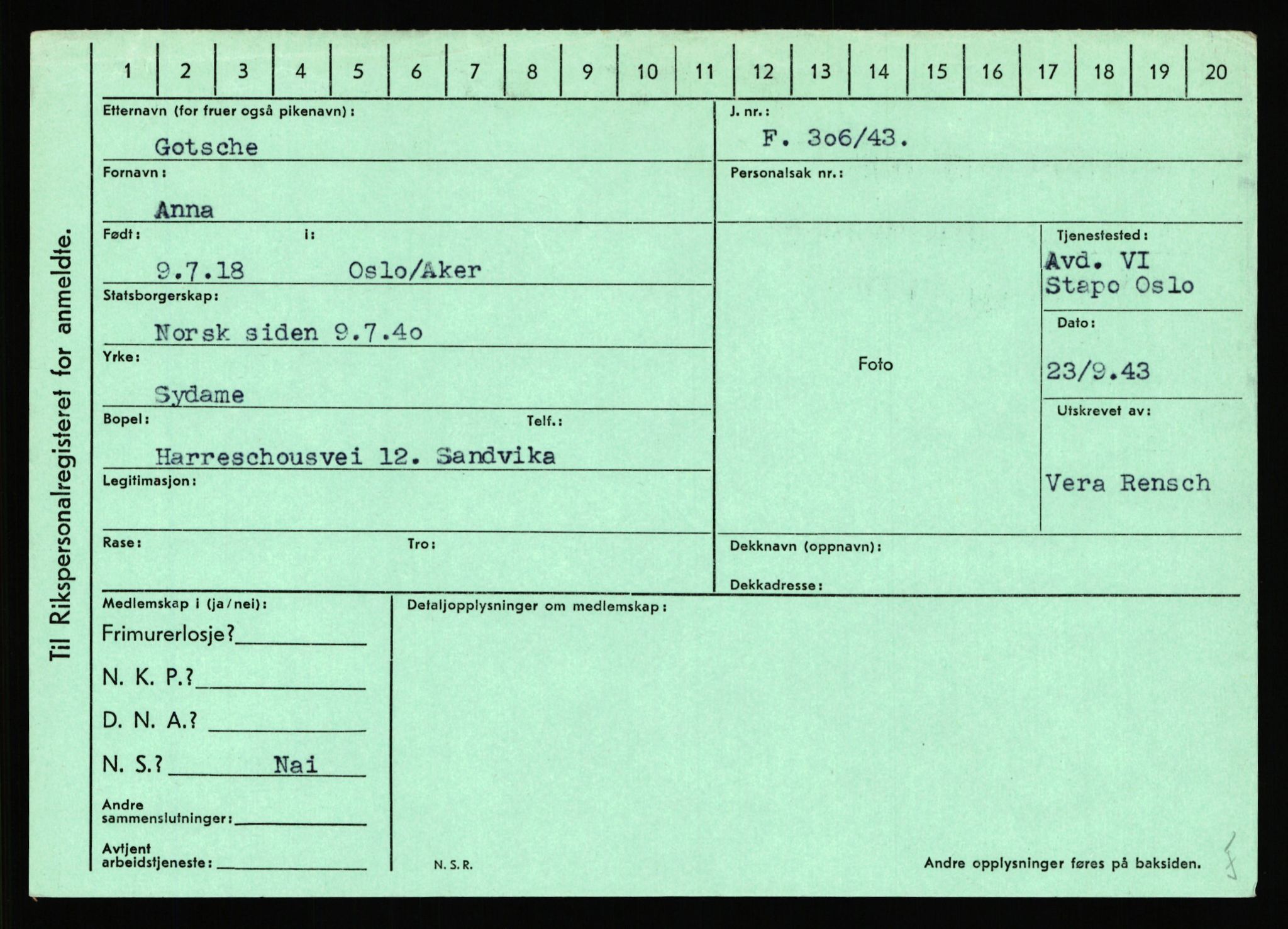 Statspolitiet - Hovedkontoret / Osloavdelingen, AV/RA-S-1329/C/Ca/L0005: Furali - Hamula, 1943-1945, p. 1426