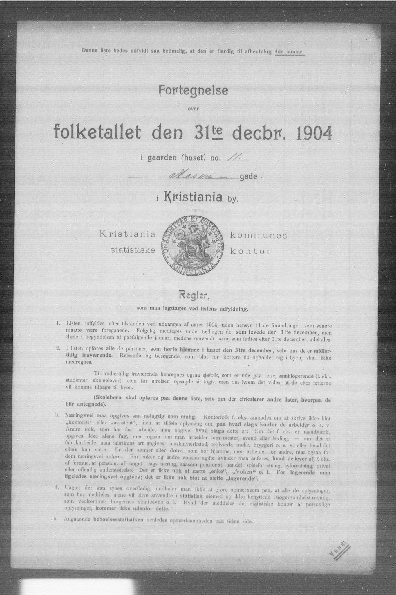 OBA, Municipal Census 1904 for Kristiania, 1904, p. 24544