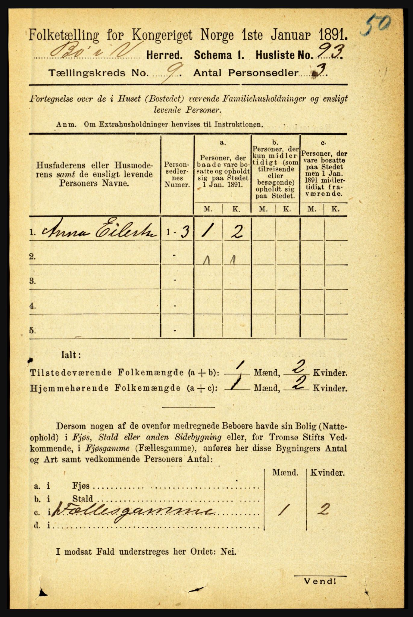 RA, 1891 census for 1867 Bø, 1891, p. 3310