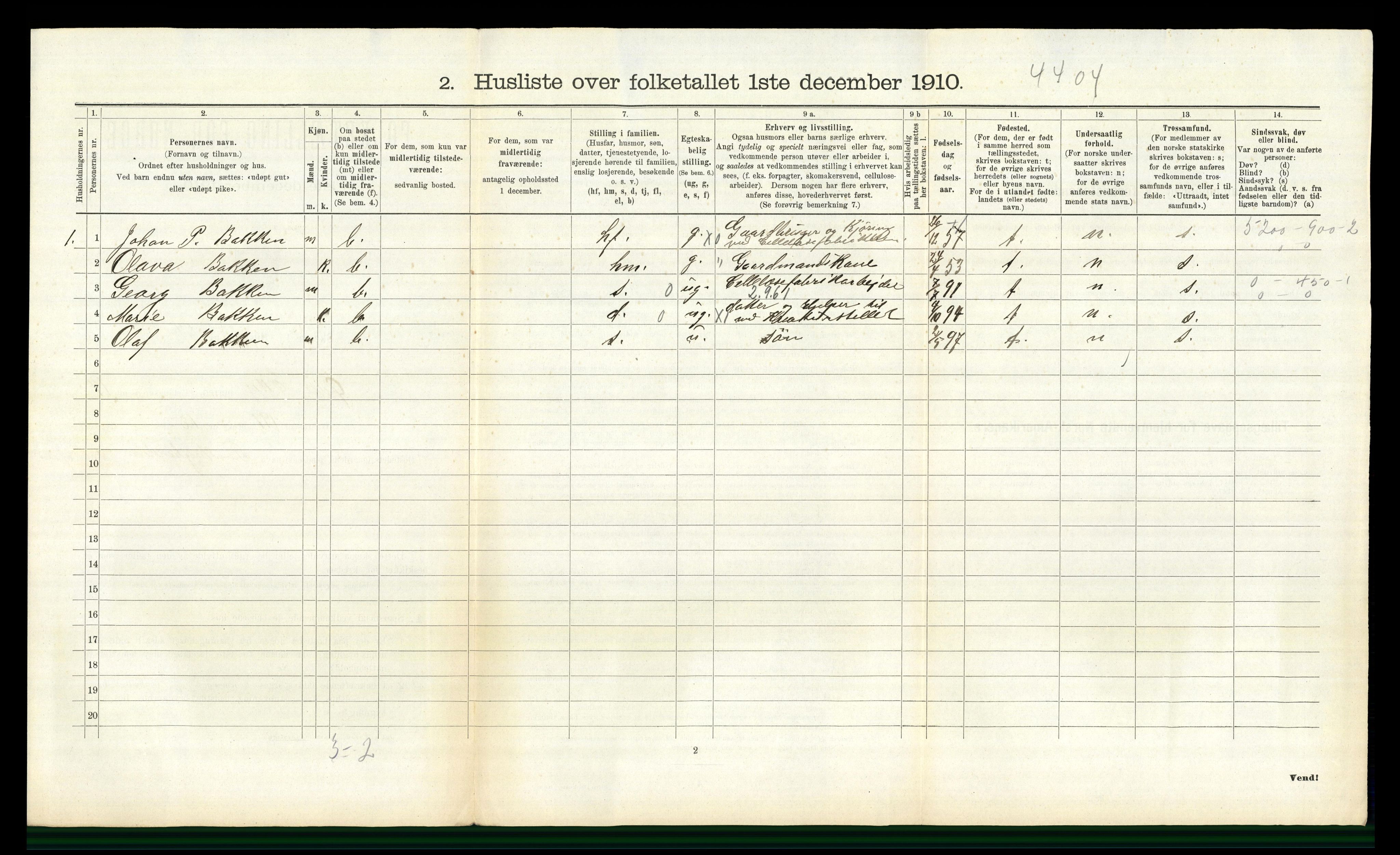 RA, 1910 census for Øvre Eiker, 1910, p. 2074