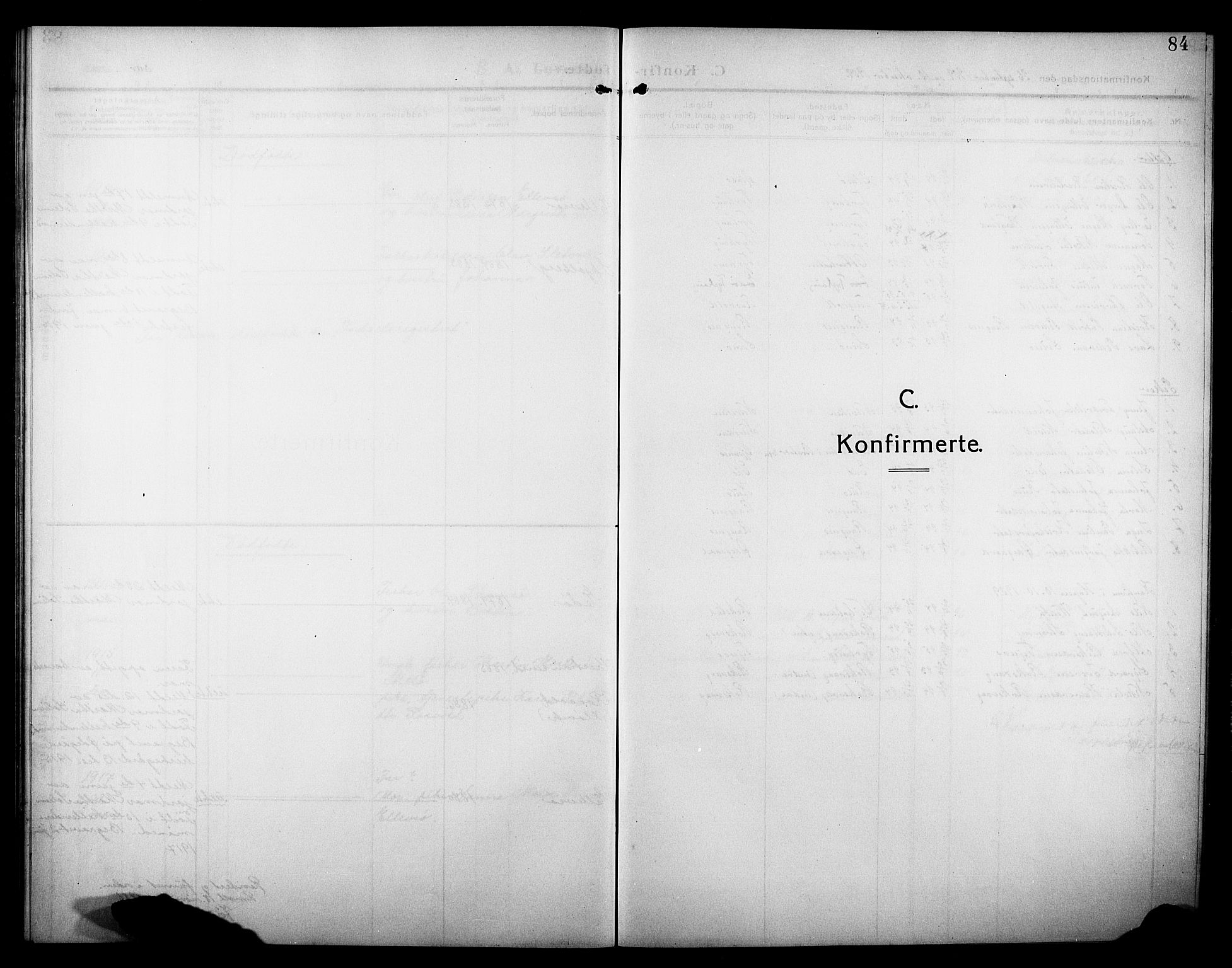 Ministerialprotokoller, klokkerbøker og fødselsregistre - Møre og Romsdal, SAT/A-1454/581/L0943: Parish register (copy) no. 581C01, 1909-1931, p. 84