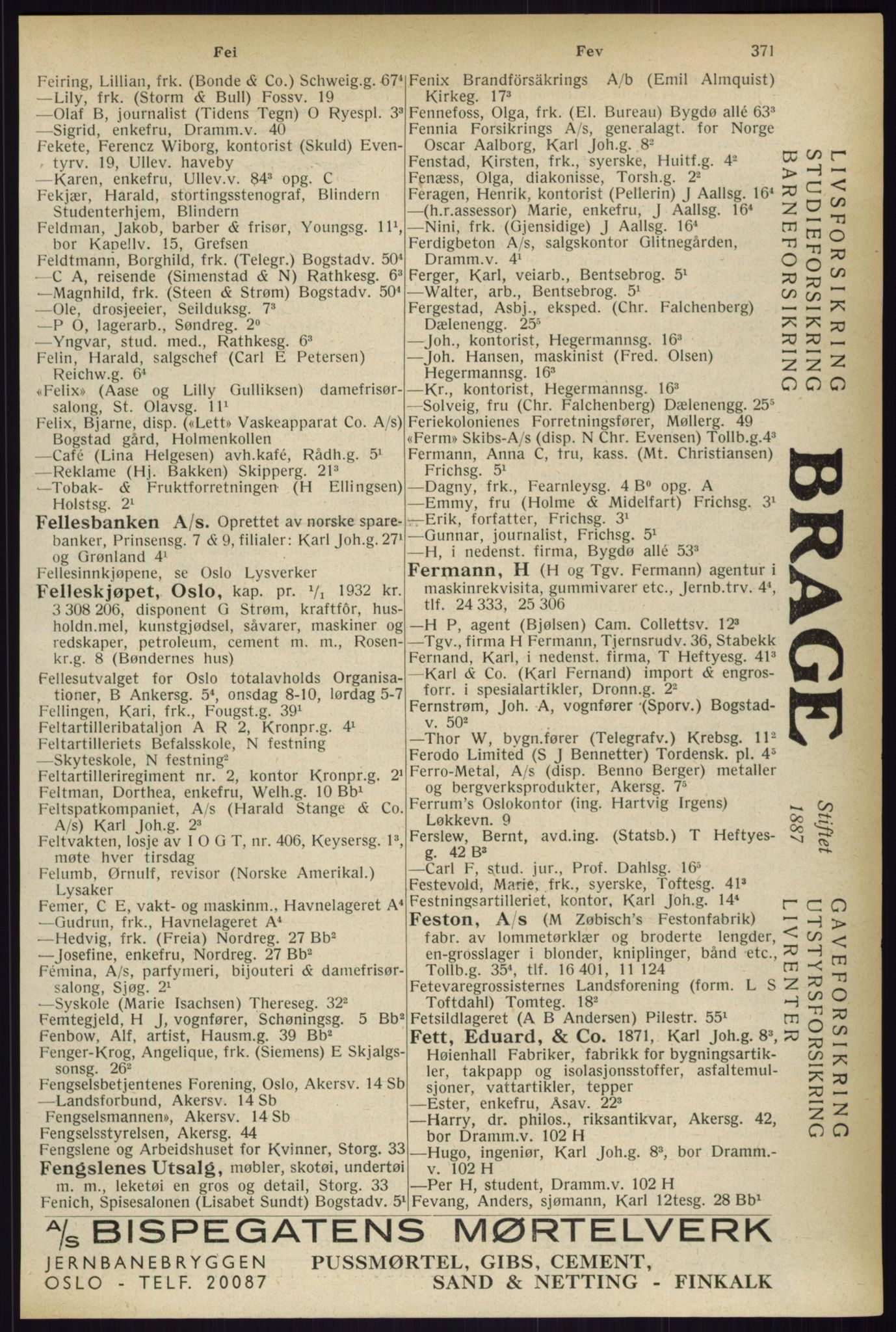 Kristiania/Oslo adressebok, PUBL/-, 1933, p. 371