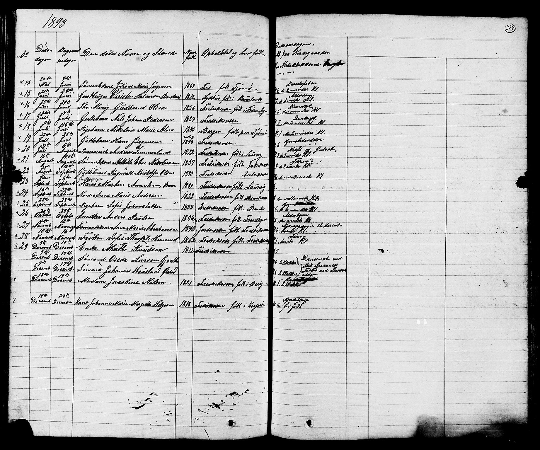 Stavern kirkebøker, AV/SAKO-A-318/G/Ga/L0002: Parish register (copy) no. 2, 1839-1909, p. 329