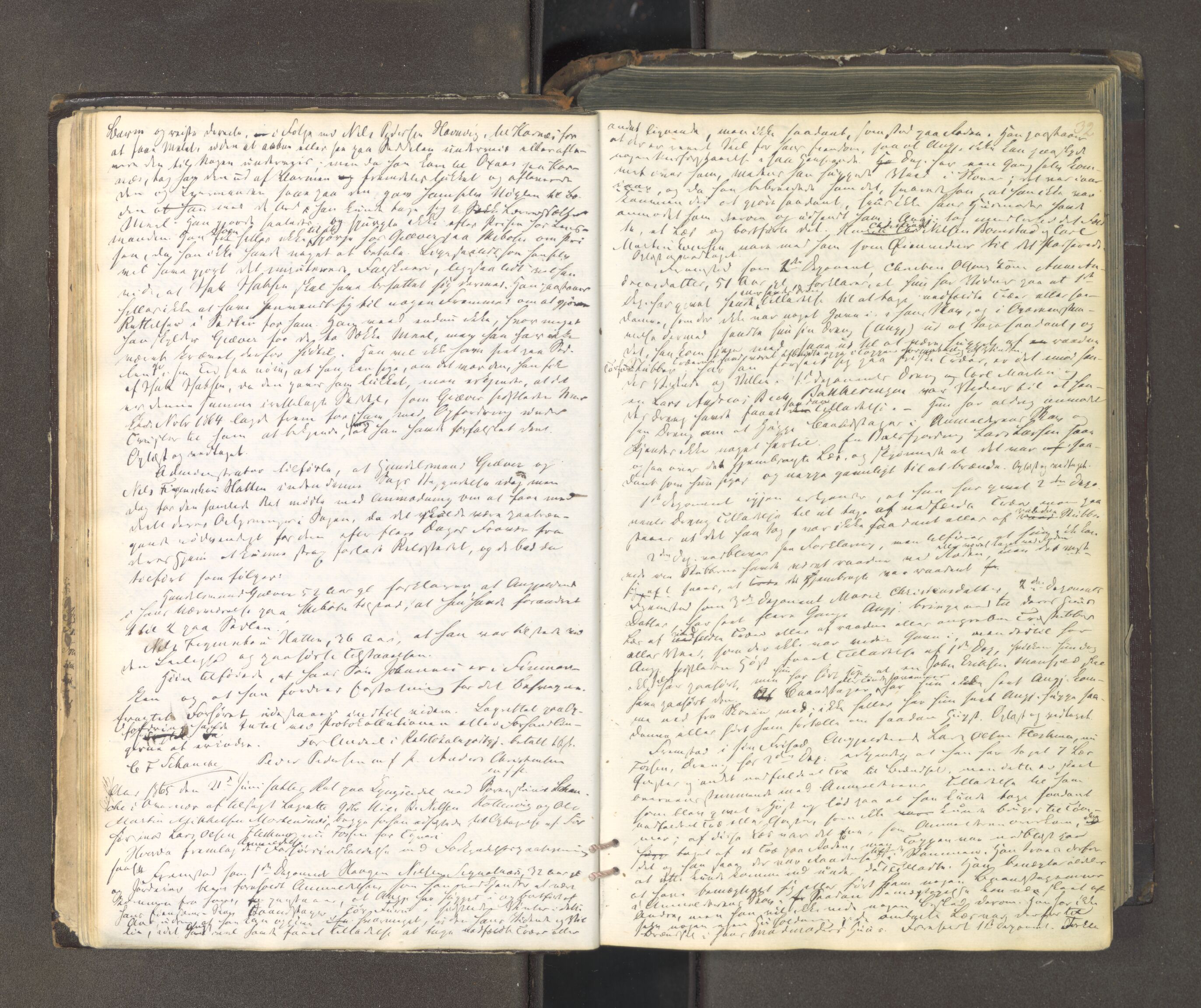 Tromsø sorenskriveri 1855-, AV/SATØ-S-0050/F/Fe/L0127: Ekstrarettsprotokoll med register, 1864-1870, p. 31b-32a