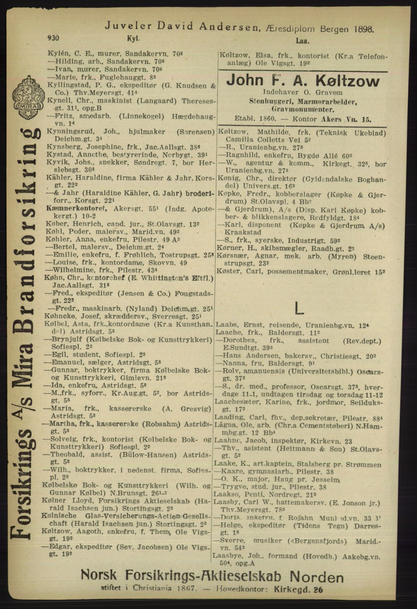 Kristiania/Oslo adressebok, PUBL/-, 1918, p. 955