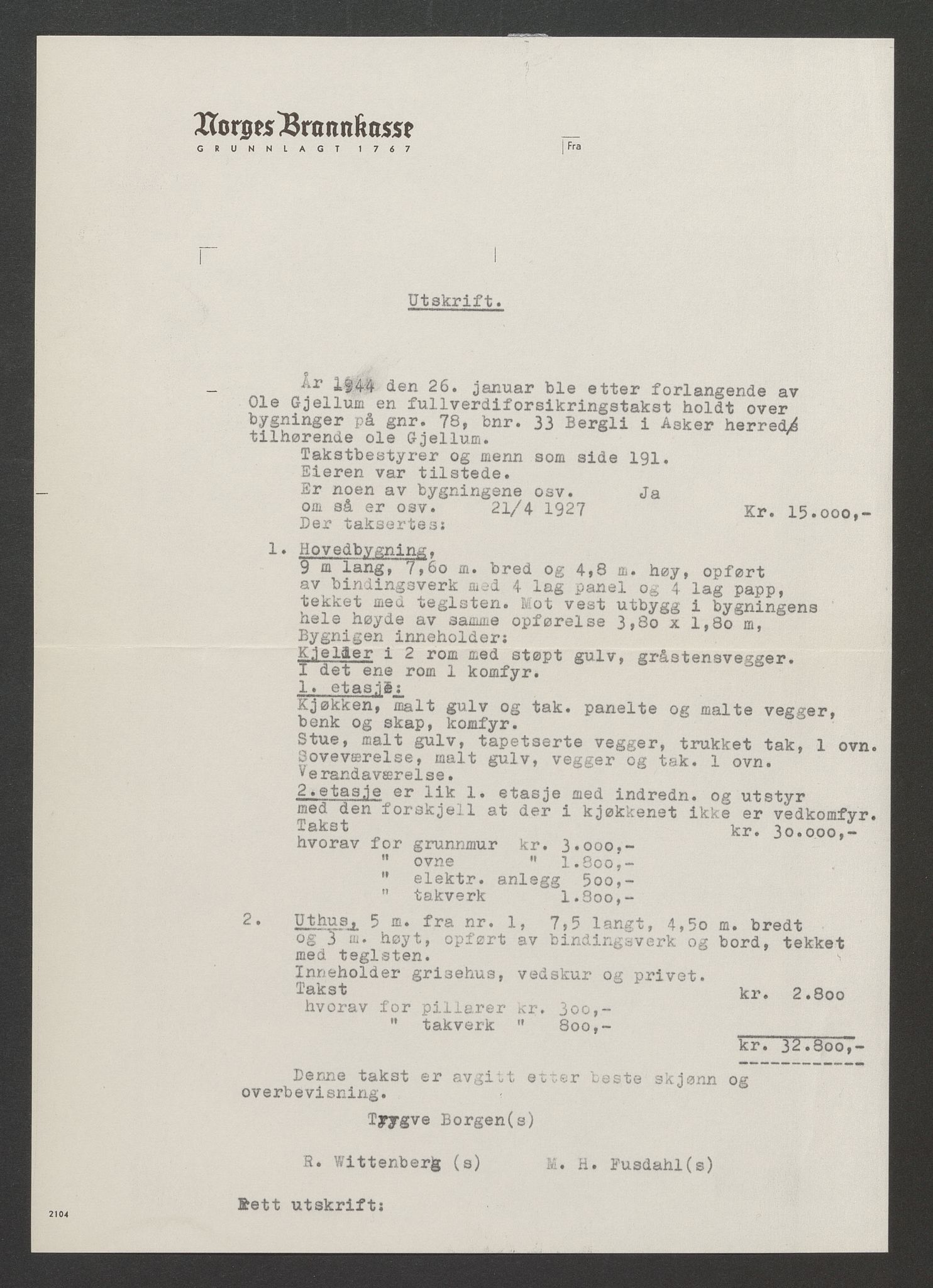 Norges brannkasse, branntakster Oslo, AV/SAO-A-11402/F/Fx/L0001: Diverse løse bilag til branntakstprotokoller fra Østfold, Akershus og Oslo (Christiania)., 1846-1955