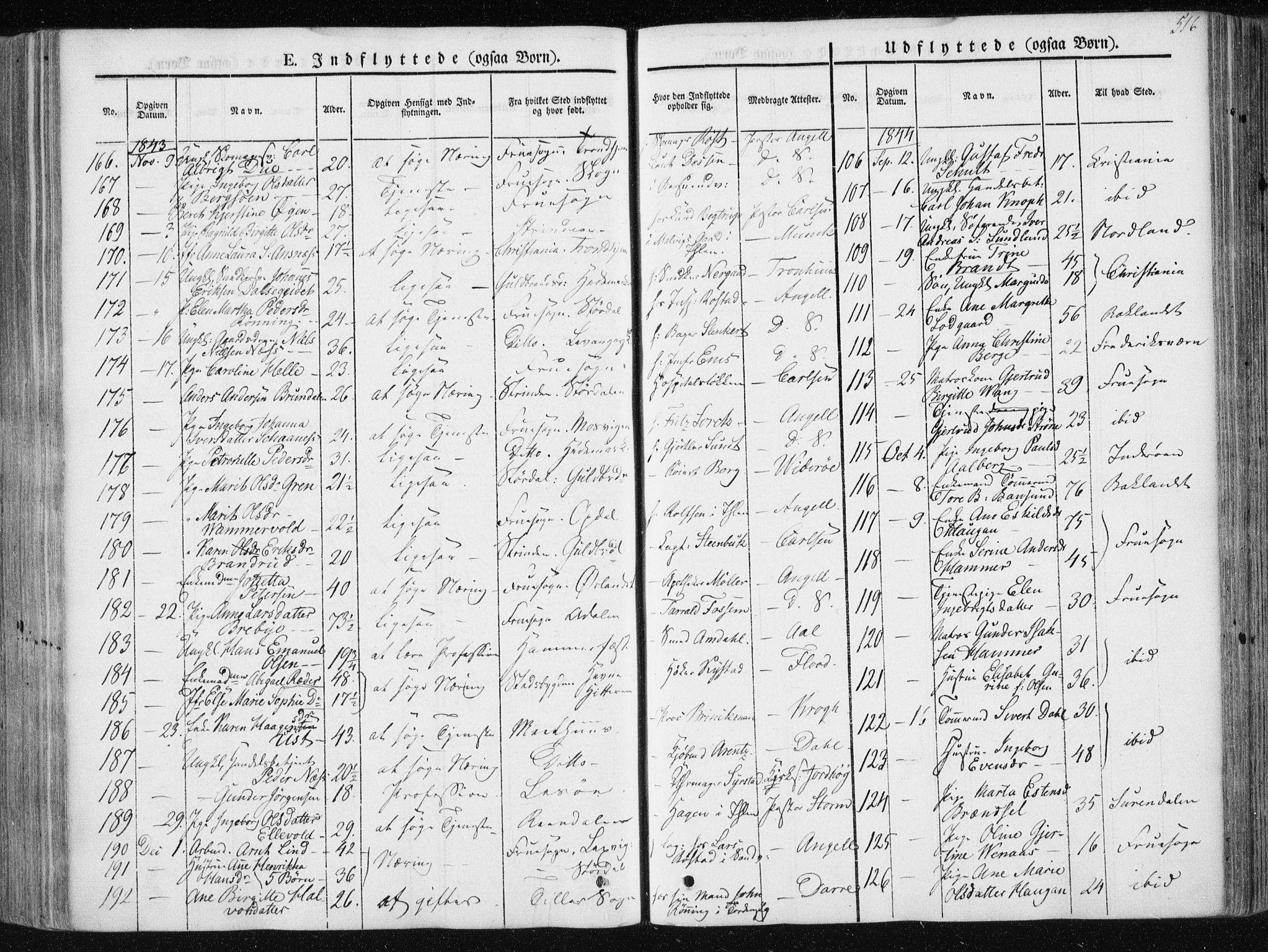 Ministerialprotokoller, klokkerbøker og fødselsregistre - Sør-Trøndelag, AV/SAT-A-1456/601/L0049: Parish register (official) no. 601A17, 1839-1847, p. 516