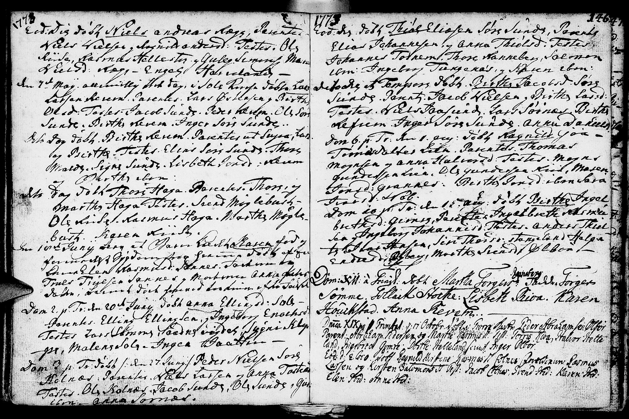 Håland sokneprestkontor, SAST/A-101802/001/30BA/L0002: Parish register (official) no. A 2, 1722-1794, p. 146