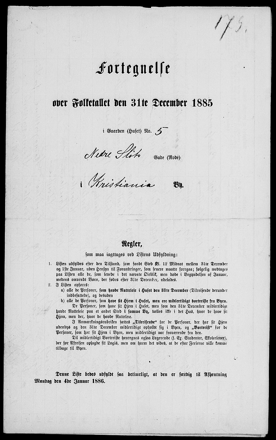 RA, 1885 census for 0301 Kristiania, 1885, p. 4271