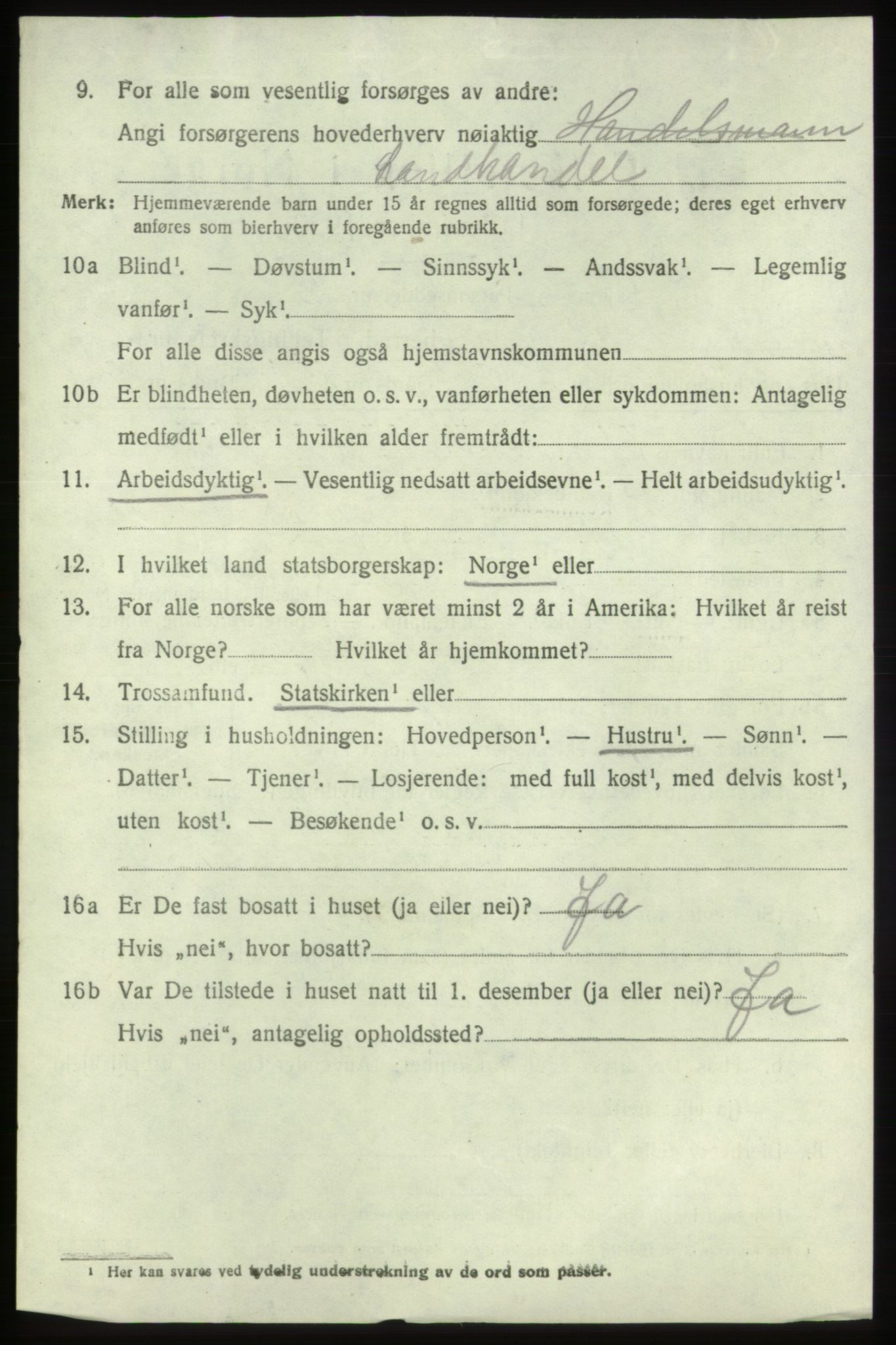 SAB, 1920 census for Moster, 1920, p. 1860