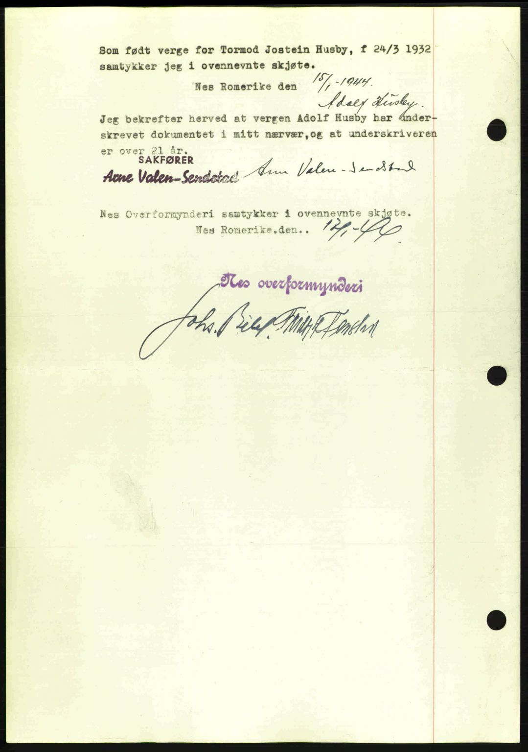 Romsdal sorenskriveri, AV/SAT-A-4149/1/2/2C: Mortgage book no. A15, 1943-1944, Diary no: : 103/1944