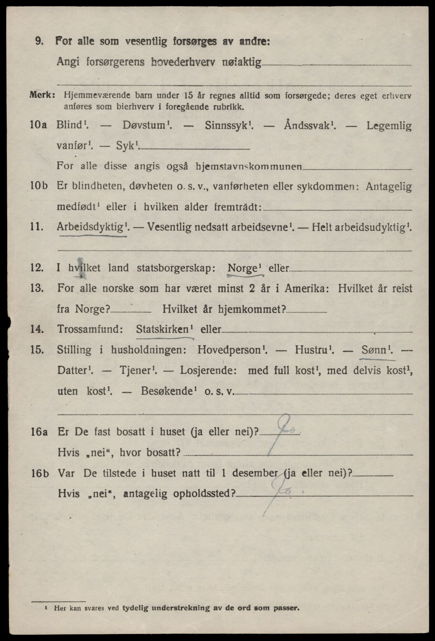 SAST, 1920 census for Sauda, 1920, p. 1731