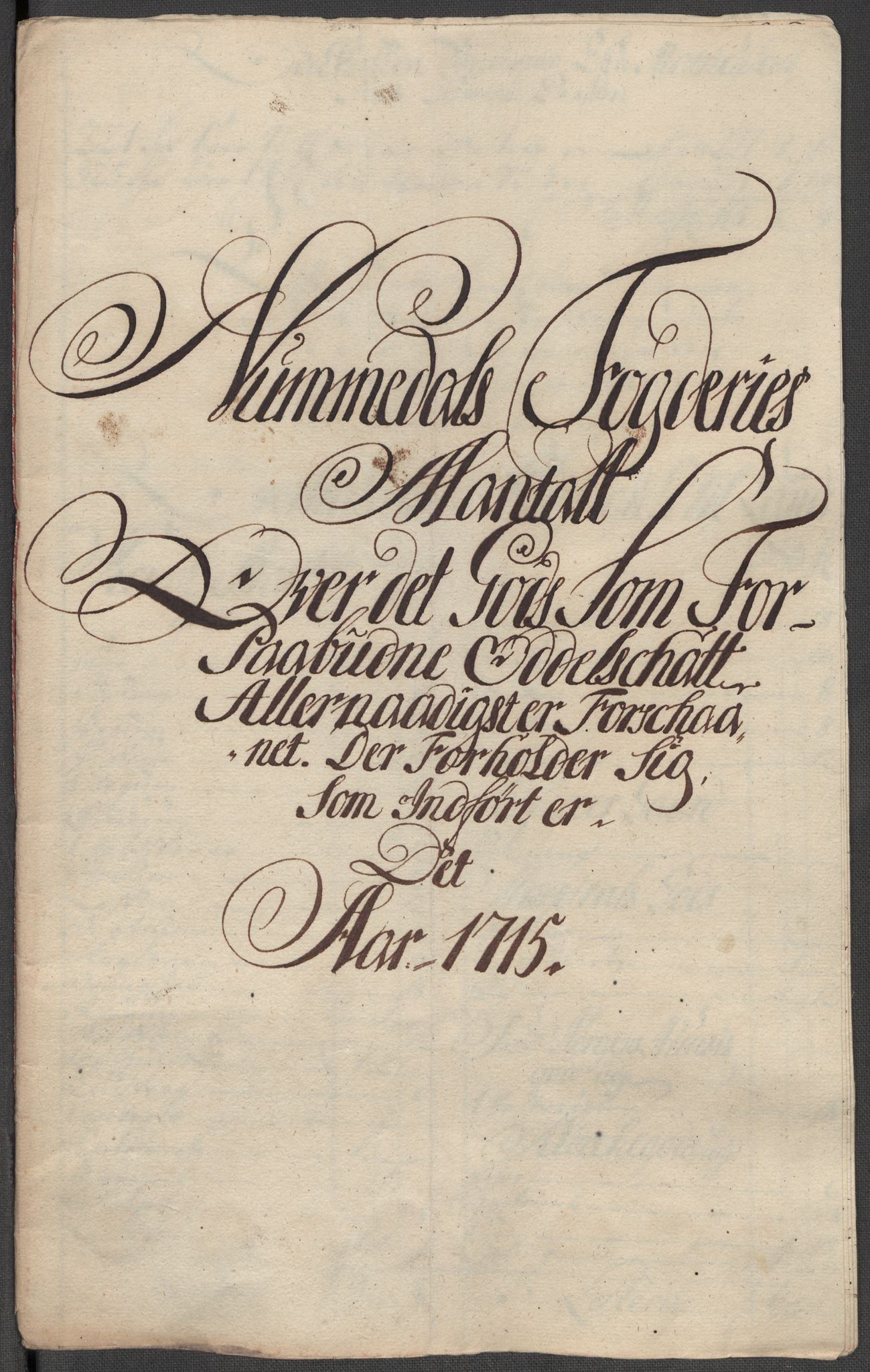 Rentekammeret inntil 1814, Reviderte regnskaper, Fogderegnskap, RA/EA-4092/R64/L4436: Fogderegnskap Namdal, 1715, p. 211