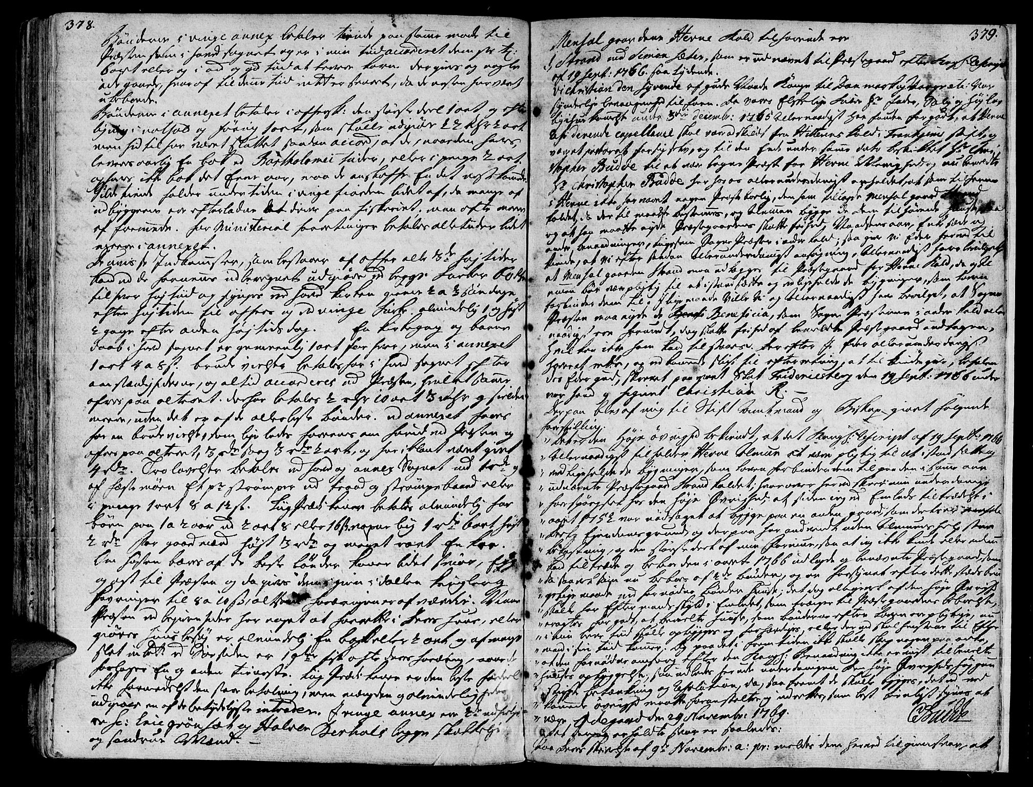 Ministerialprotokoller, klokkerbøker og fødselsregistre - Sør-Trøndelag, SAT/A-1456/630/L0489: Parish register (official) no. 630A02, 1757-1794, p. 378-379