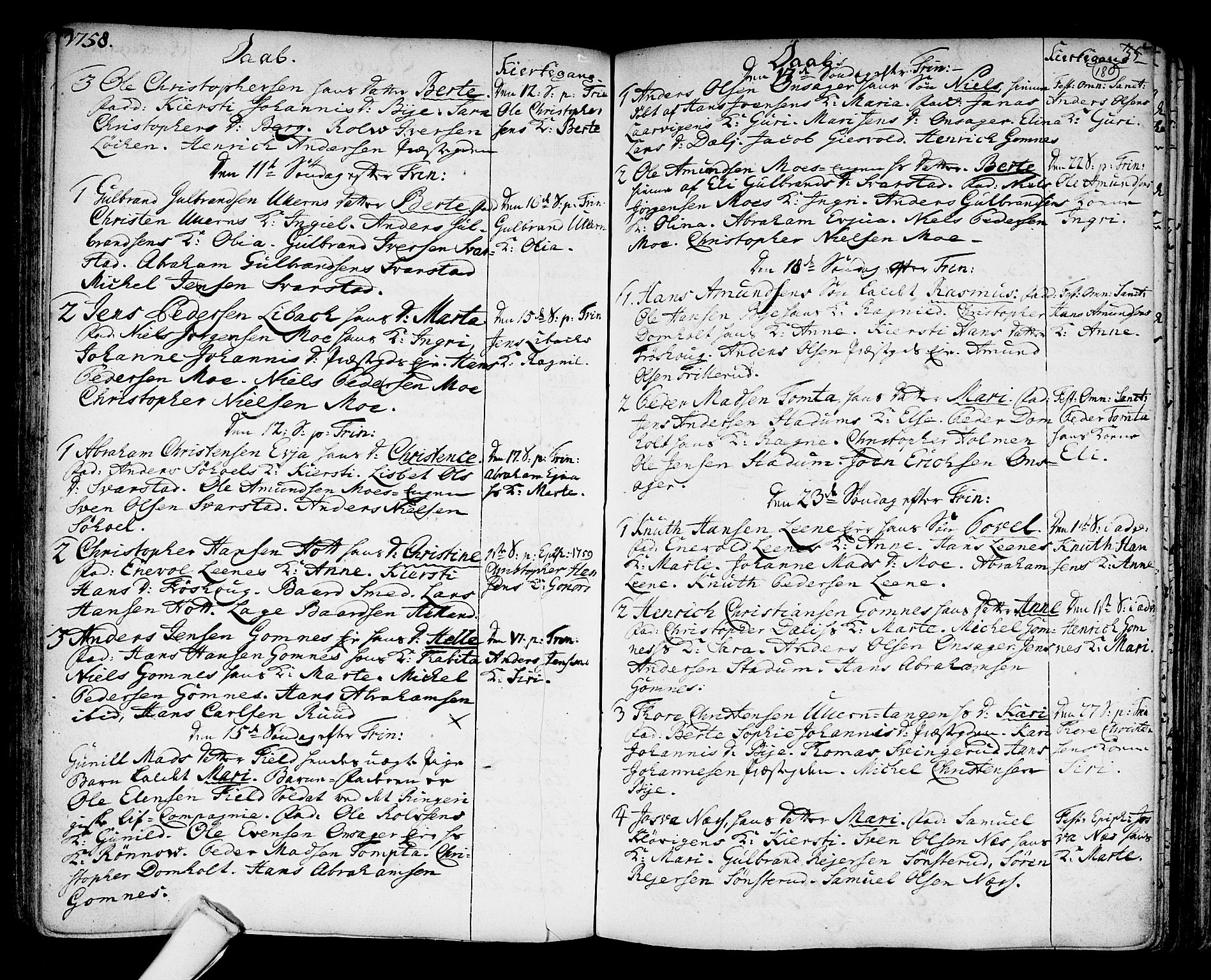 Hole kirkebøker, SAKO/A-228/F/Fa/L0001: Parish register (official) no. I 1, 1716-1765, p. 180