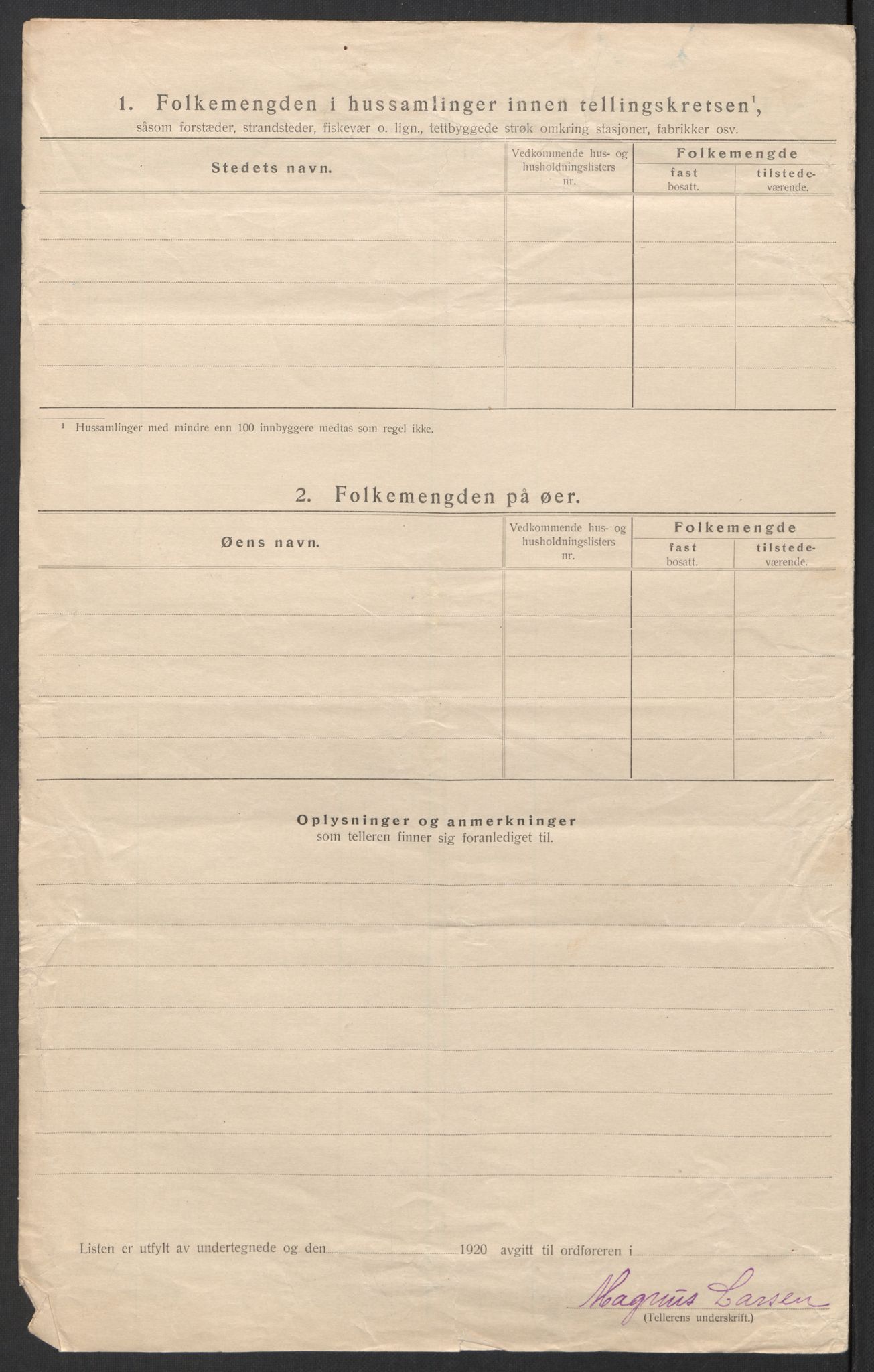 SAT, 1920 census for Steigen, 1920, p. 21