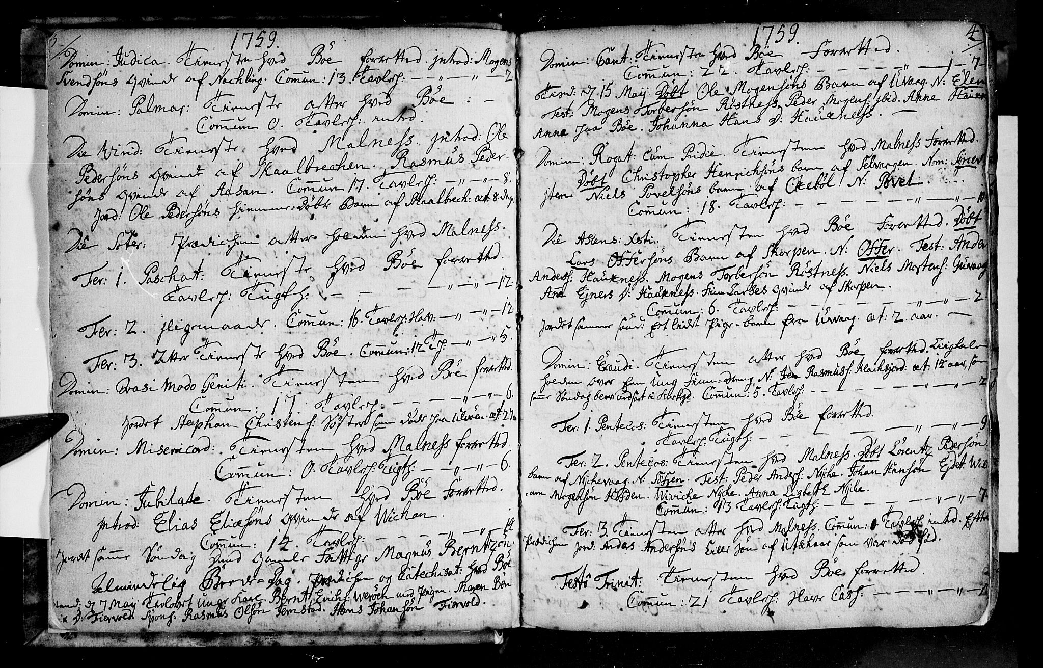 Ministerialprotokoller, klokkerbøker og fødselsregistre - Nordland, AV/SAT-A-1459/891/L1297: Parish register (official) no. 891A02, 1759-1820, p. 3-4