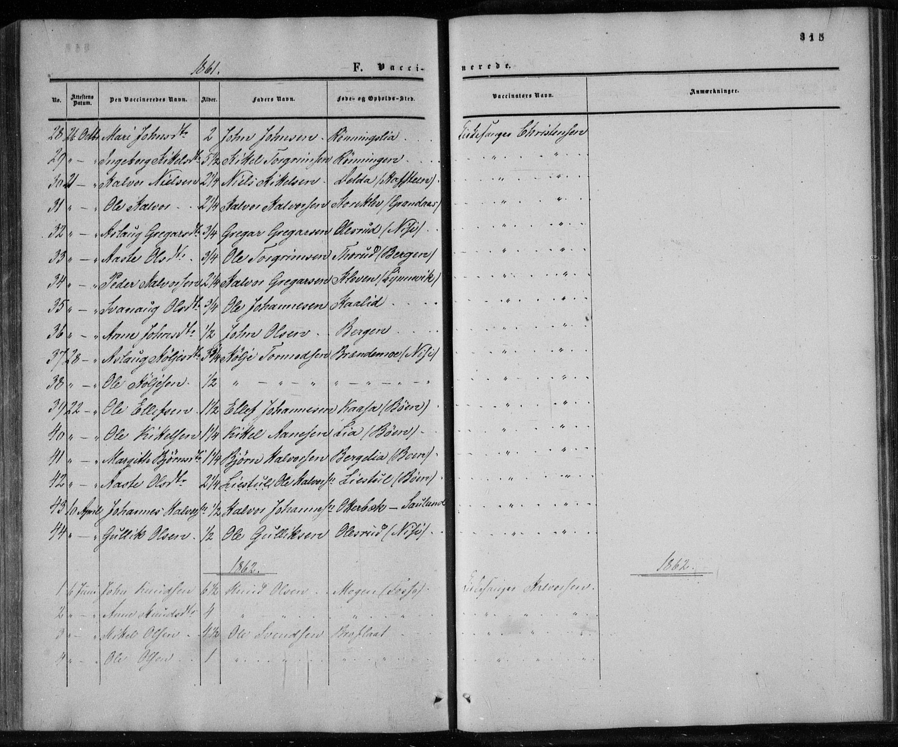 Gransherad kirkebøker, SAKO/A-267/F/Fa/L0003: Parish register (official) no. I 3, 1859-1870, p. 315