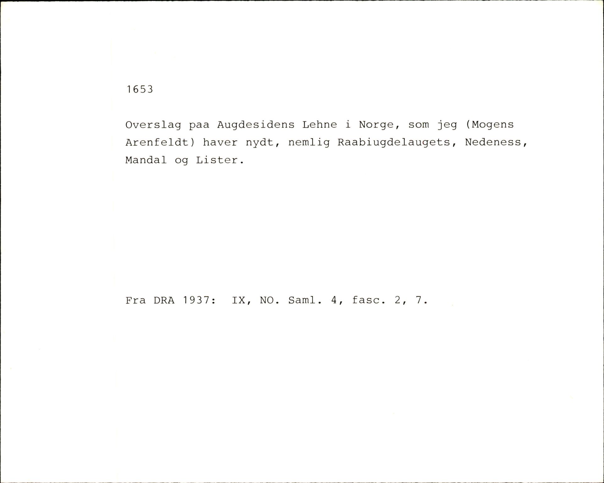 Riksarkivets diplomsamling, AV/RA-EA-5965/F35/F35f/L0002: Regestsedler: Diplomer fra DRA 1937 og 1996, p. 909