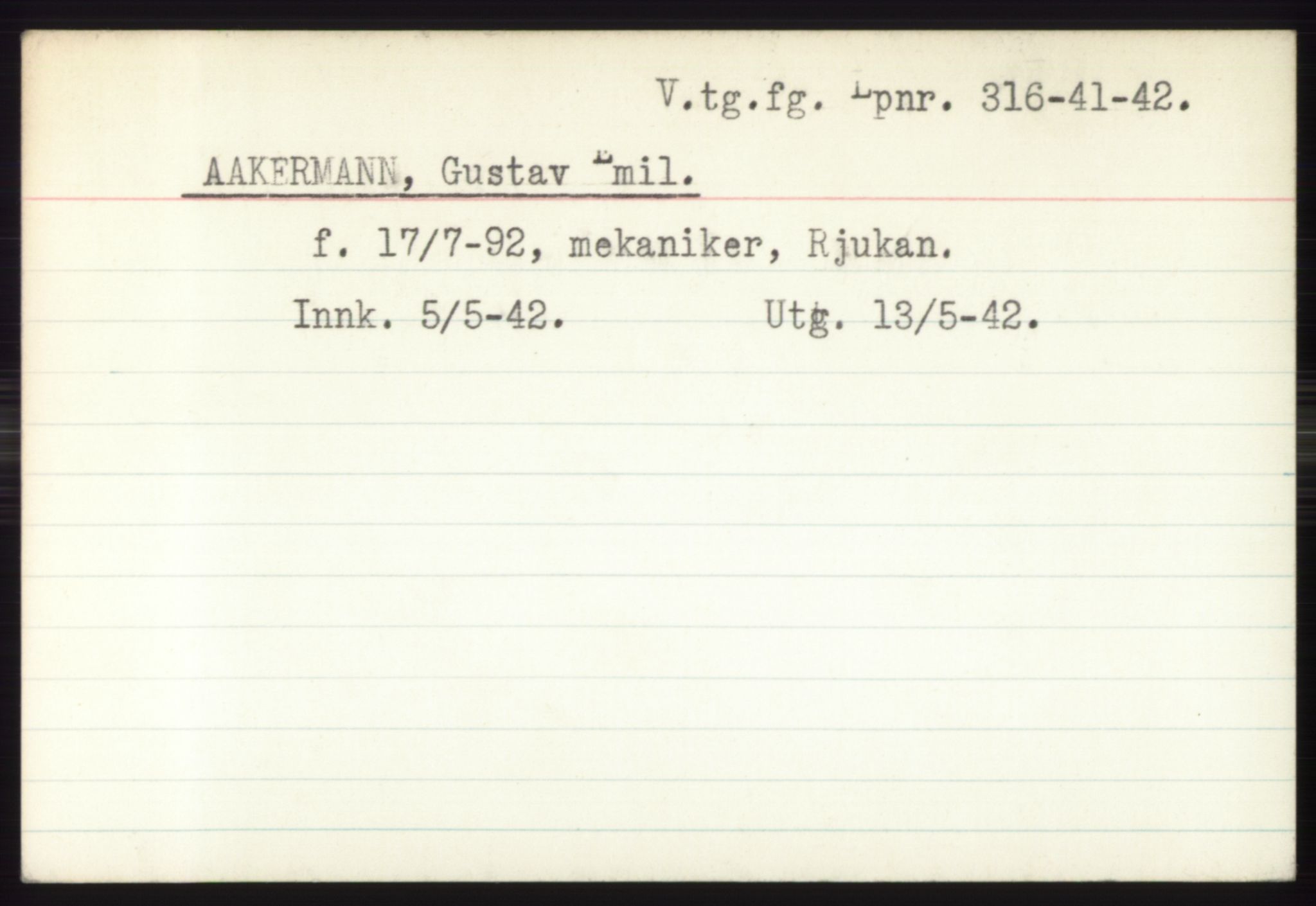 Statspolitiet - Hovedkontoret / Osloavdelingen, AV/RA-S-1329/C/Ck/Cke/L0005: Fangeregister; etternavn S - Å, 1941-1945, p. 726