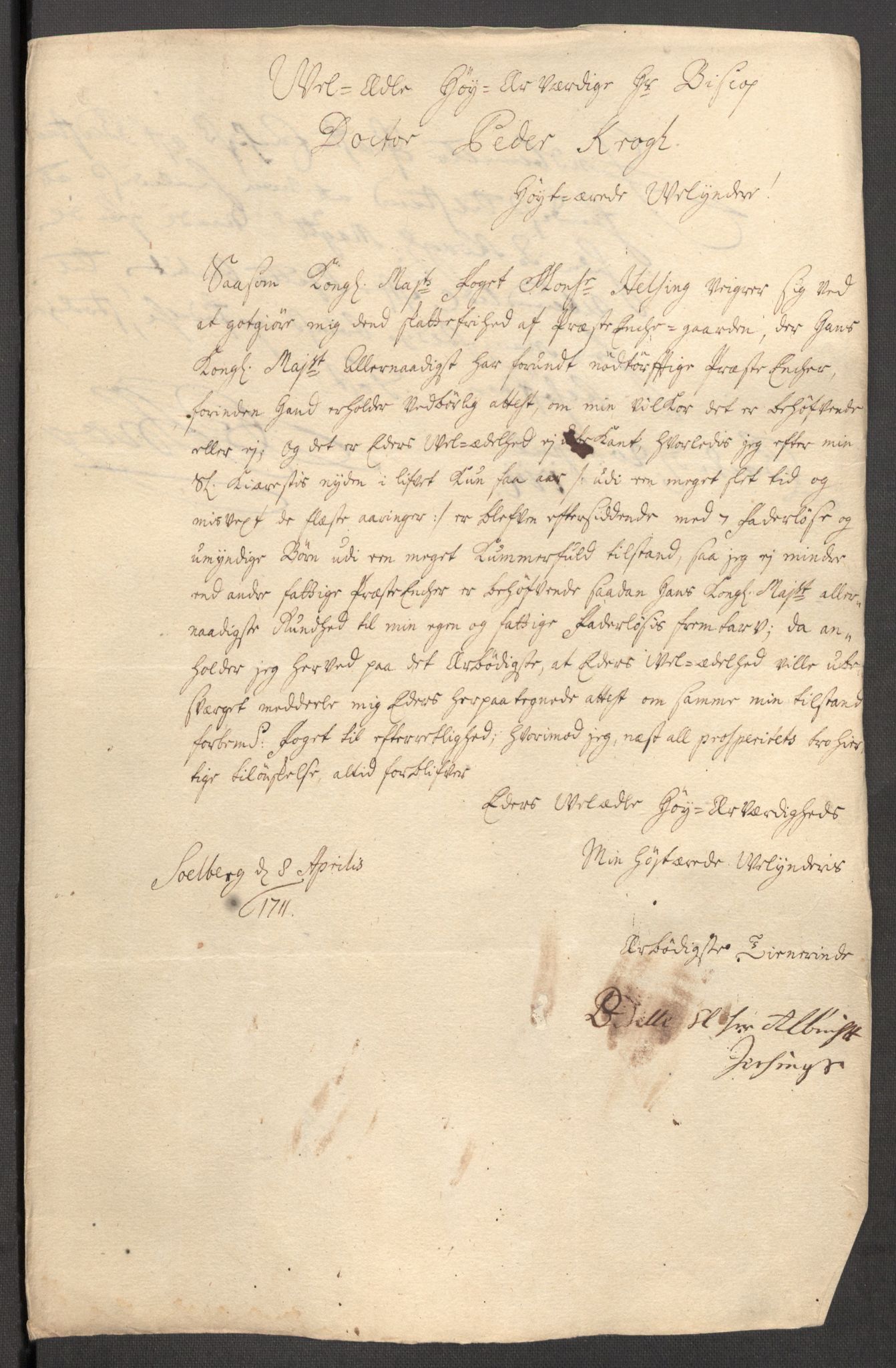 Rentekammeret inntil 1814, Reviderte regnskaper, Fogderegnskap, AV/RA-EA-4092/R63/L4319: Fogderegnskap Inderøy, 1711, p. 400