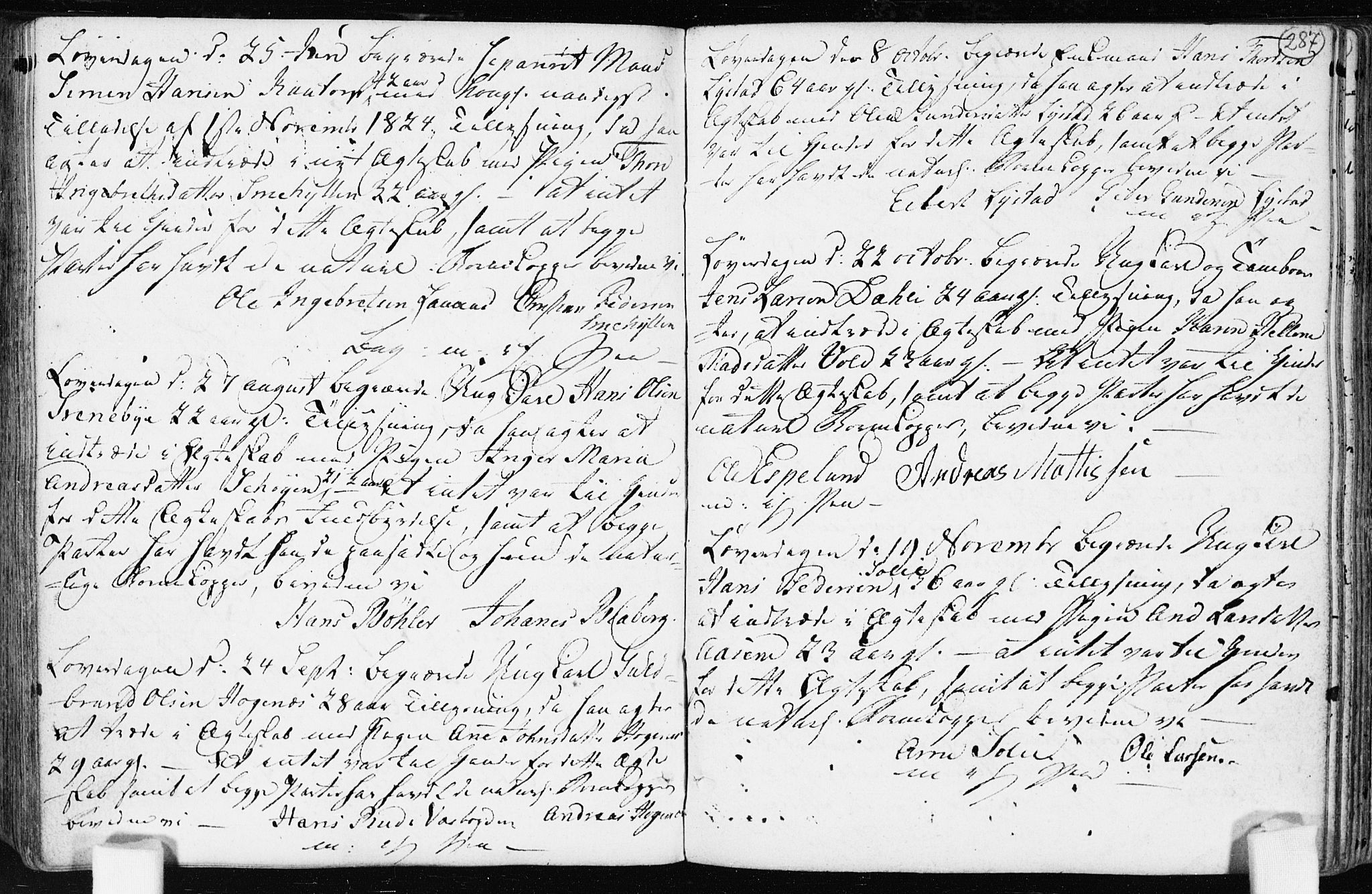 Spydeberg prestekontor Kirkebøker, AV/SAO-A-10924/F/Fa/L0003: Parish register (official) no. I 3, 1778-1814, p. 287