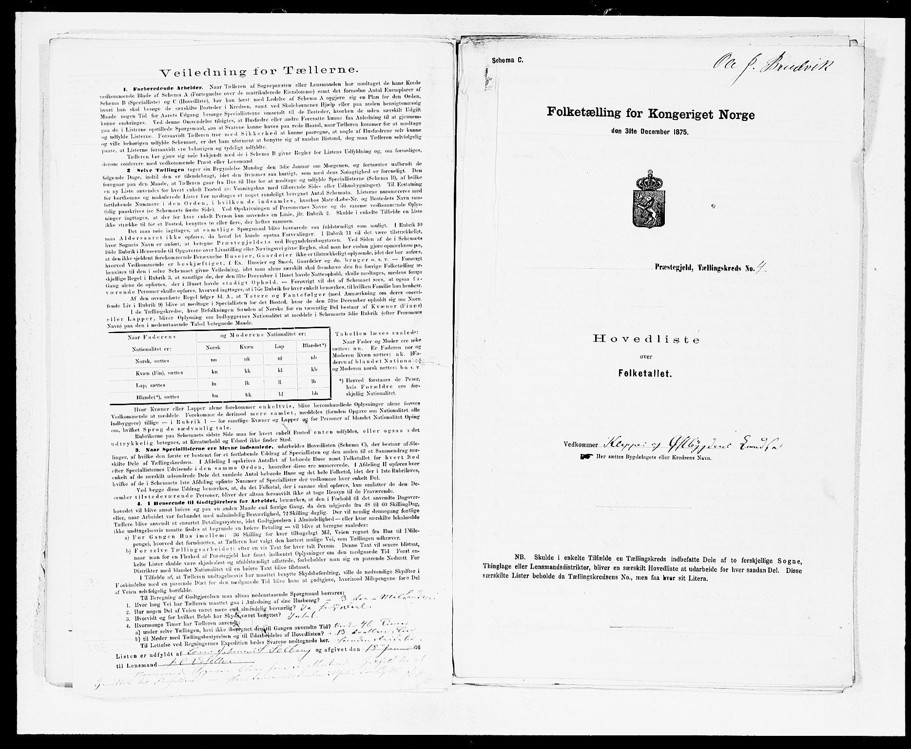 SAB, 1875 census for 1250P Haus, 1875, p. 8