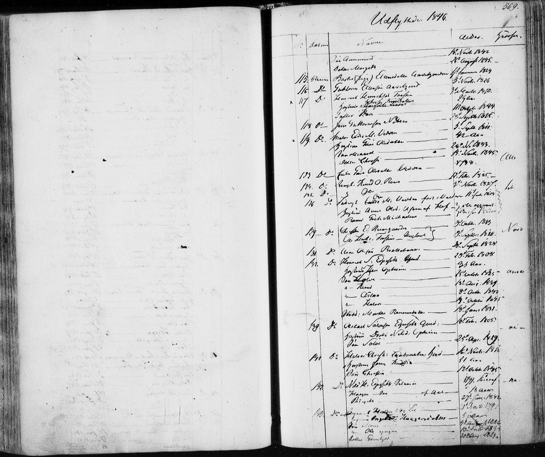 Nes kirkebøker, AV/SAKO-A-236/F/Fa/L0009: Parish register (official) no. 9, 1834-1863, p. 569